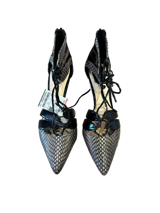 ZARA Snakeskin Lace-Up Pointed Toe Heels