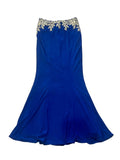 Y2K Anny Lee Embellished Royal Blue Maxi Skirt