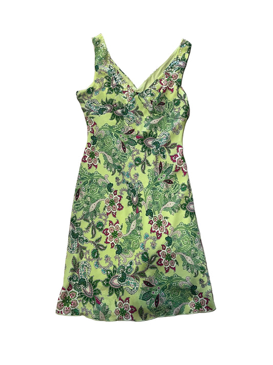 Vintage BYER TOO! Lime Paisley Sequin Dress