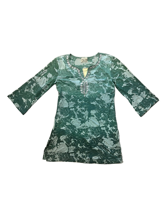 Y2K Kushi Sheer Beaded Tunic Top