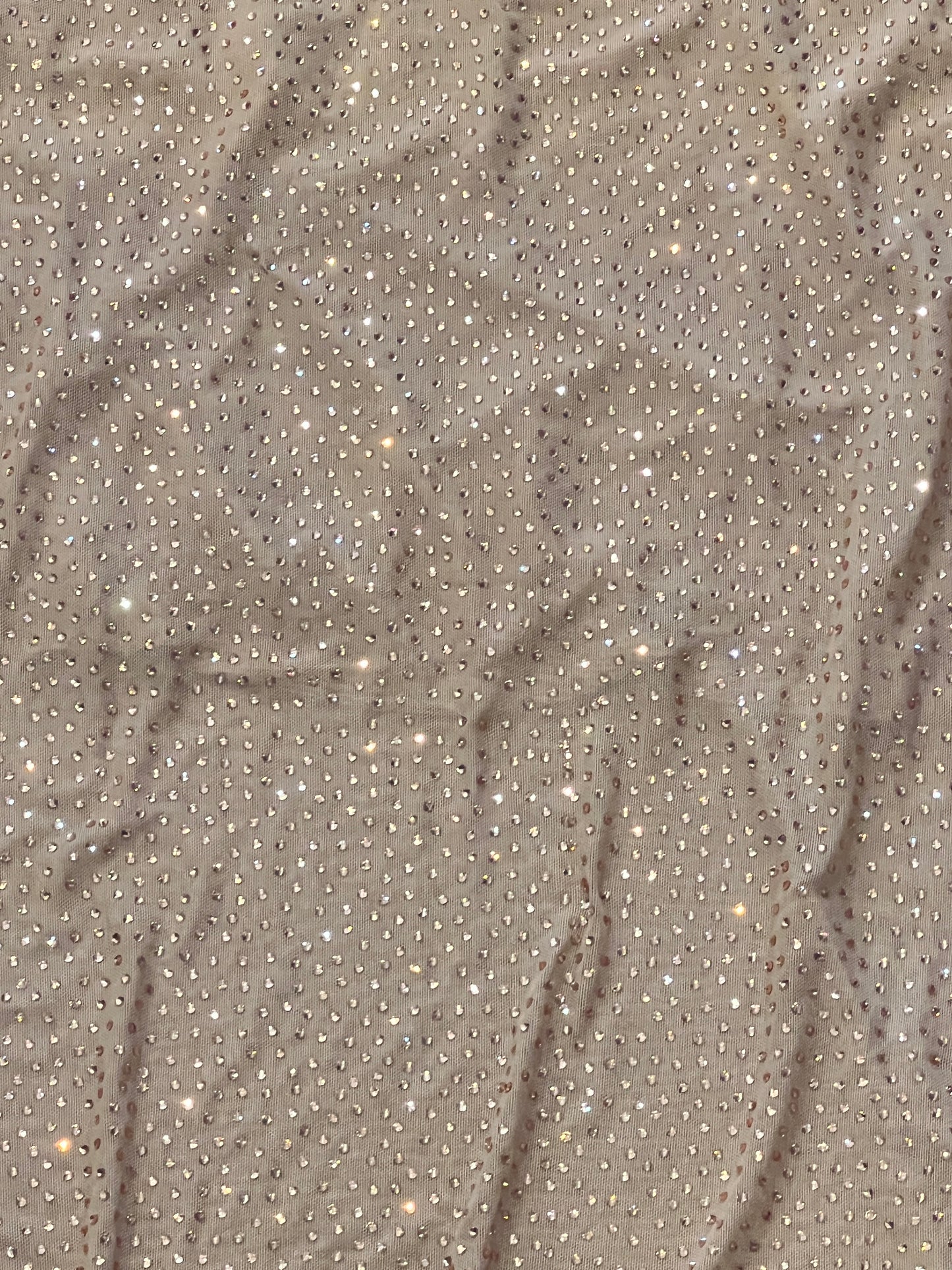 Karen Millen Nude Bedazzled Sheer Maxi Skirt