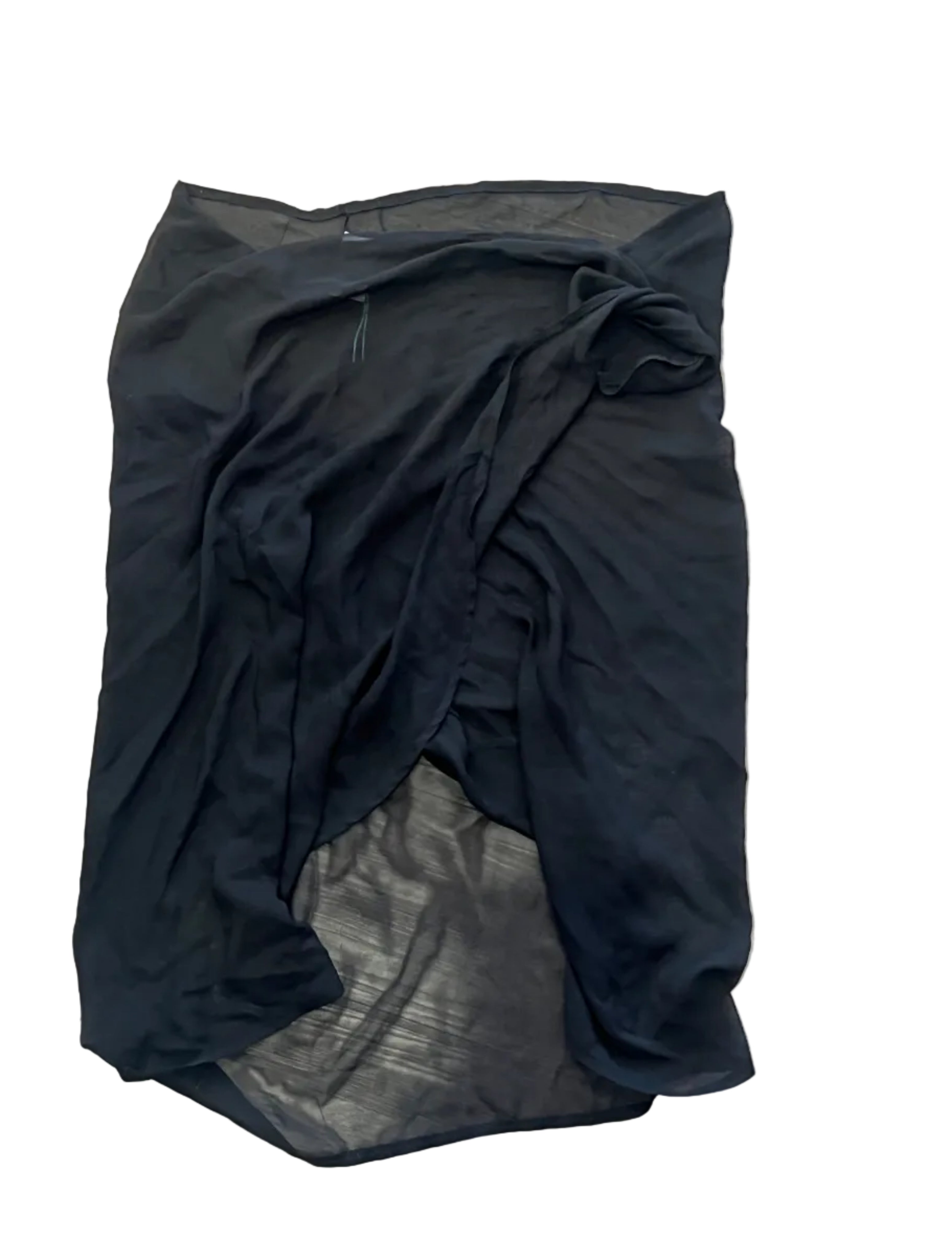 Sheer Black Multi-Way Wrap Scarf