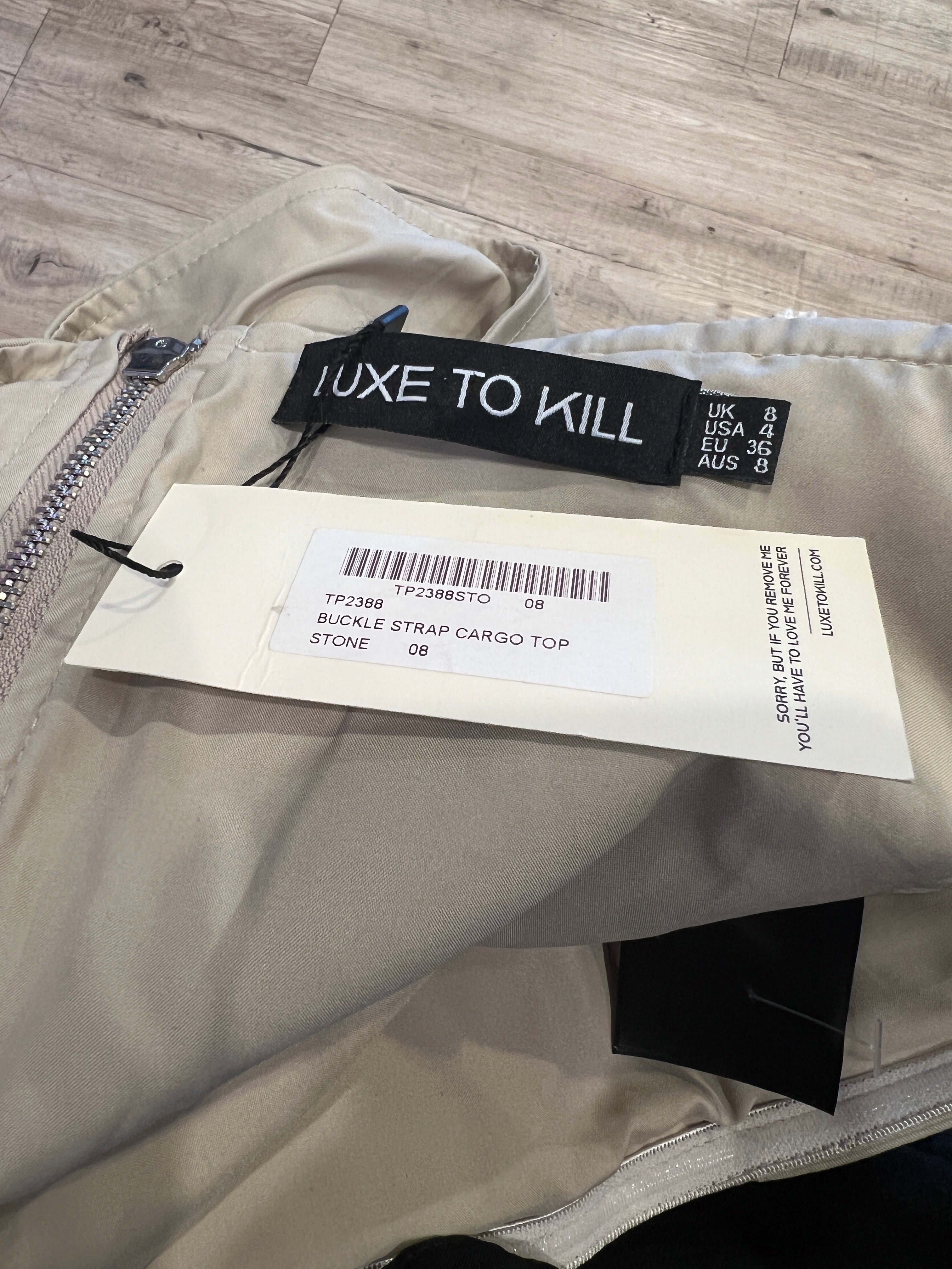 Luxe To Kill Buckle Strap Strapless Utility Corset