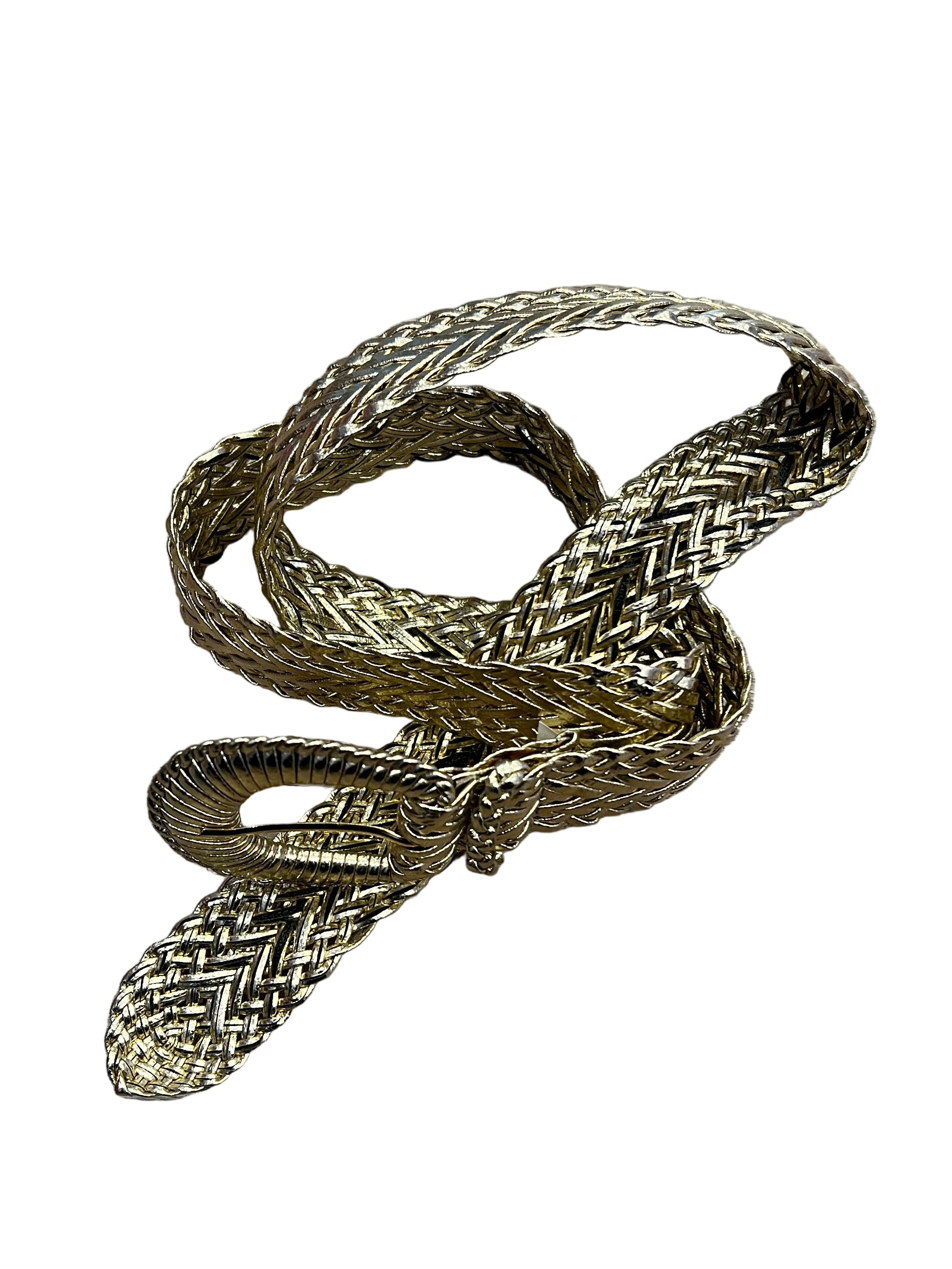 Gold Braided Statement Belt