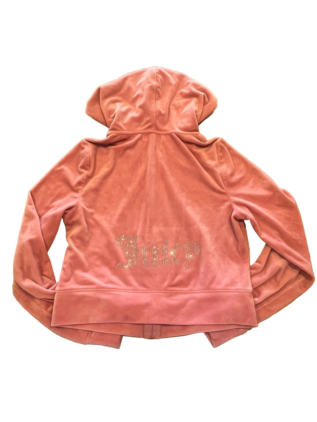 Y2K Juicy Couture Pink Velour Rhinestone Track Suit Set | Juicy Hoodie & Pants