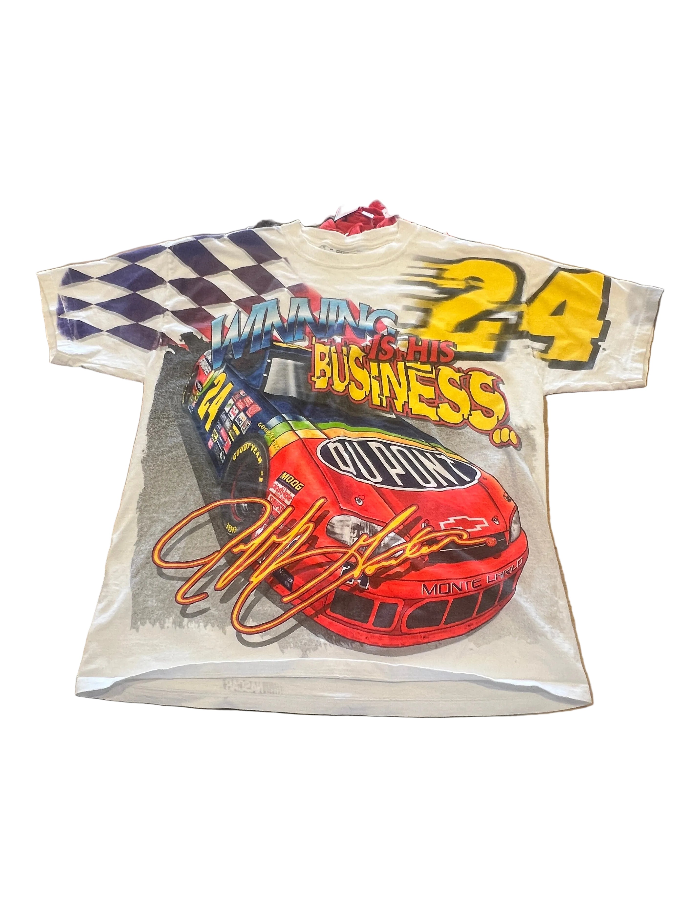 Vintage 1999 Jeff Gordon #24 NASCAR Racing T-Shirt | DuPont Monte Carlo Graphic Tee