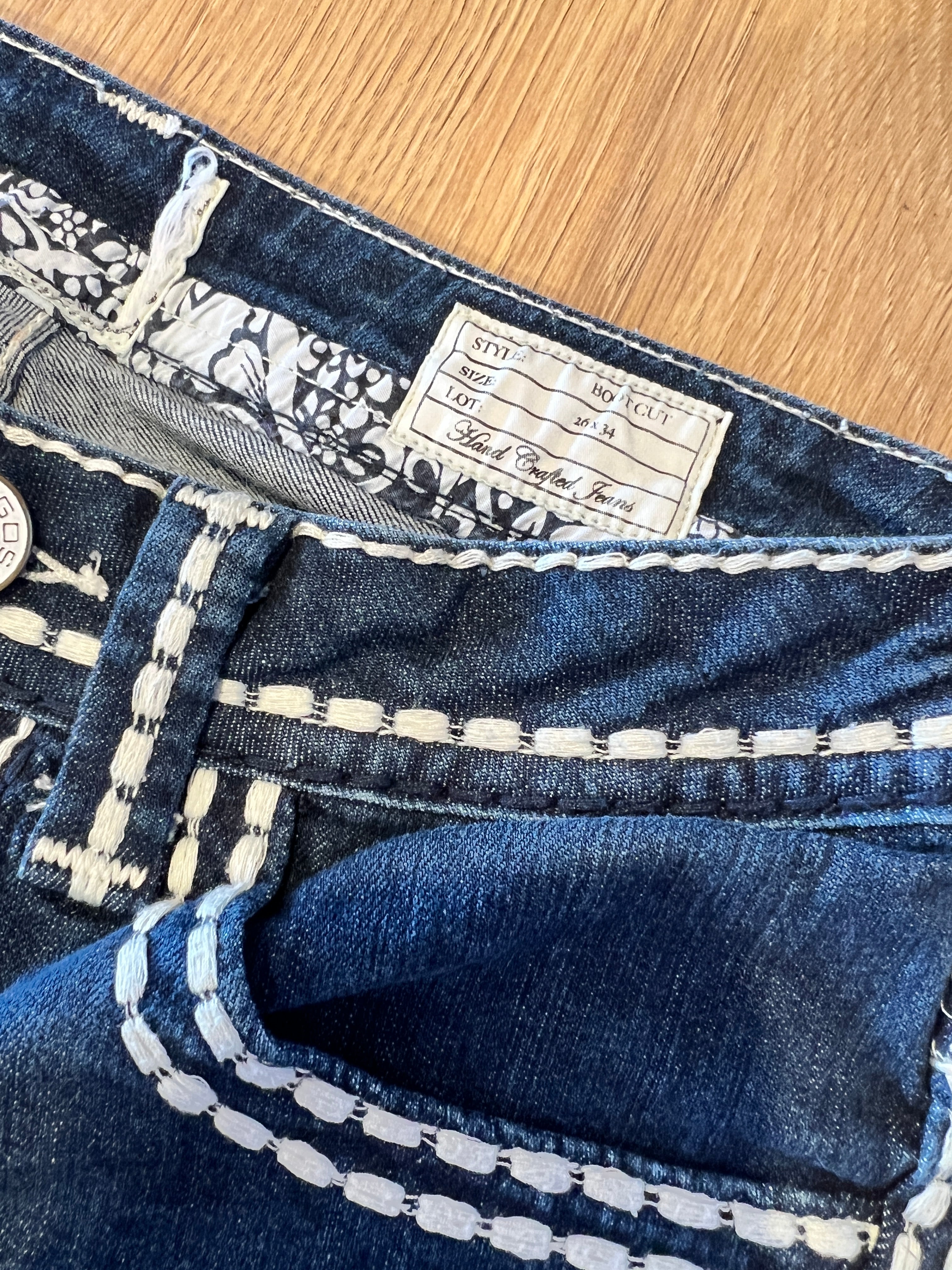 Vintage Vigoss Handcrafted Stitch Detail Jeans