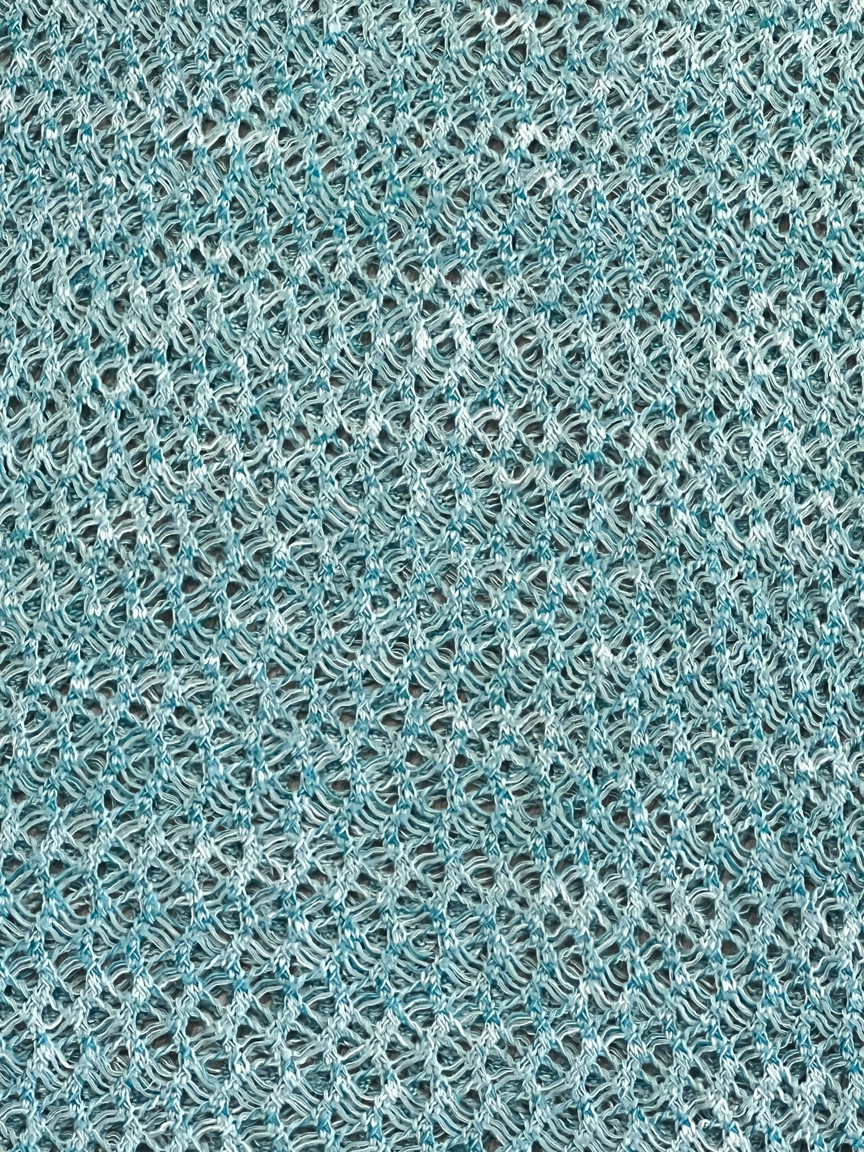 Teal Crochet Knit Short Sleeve Top