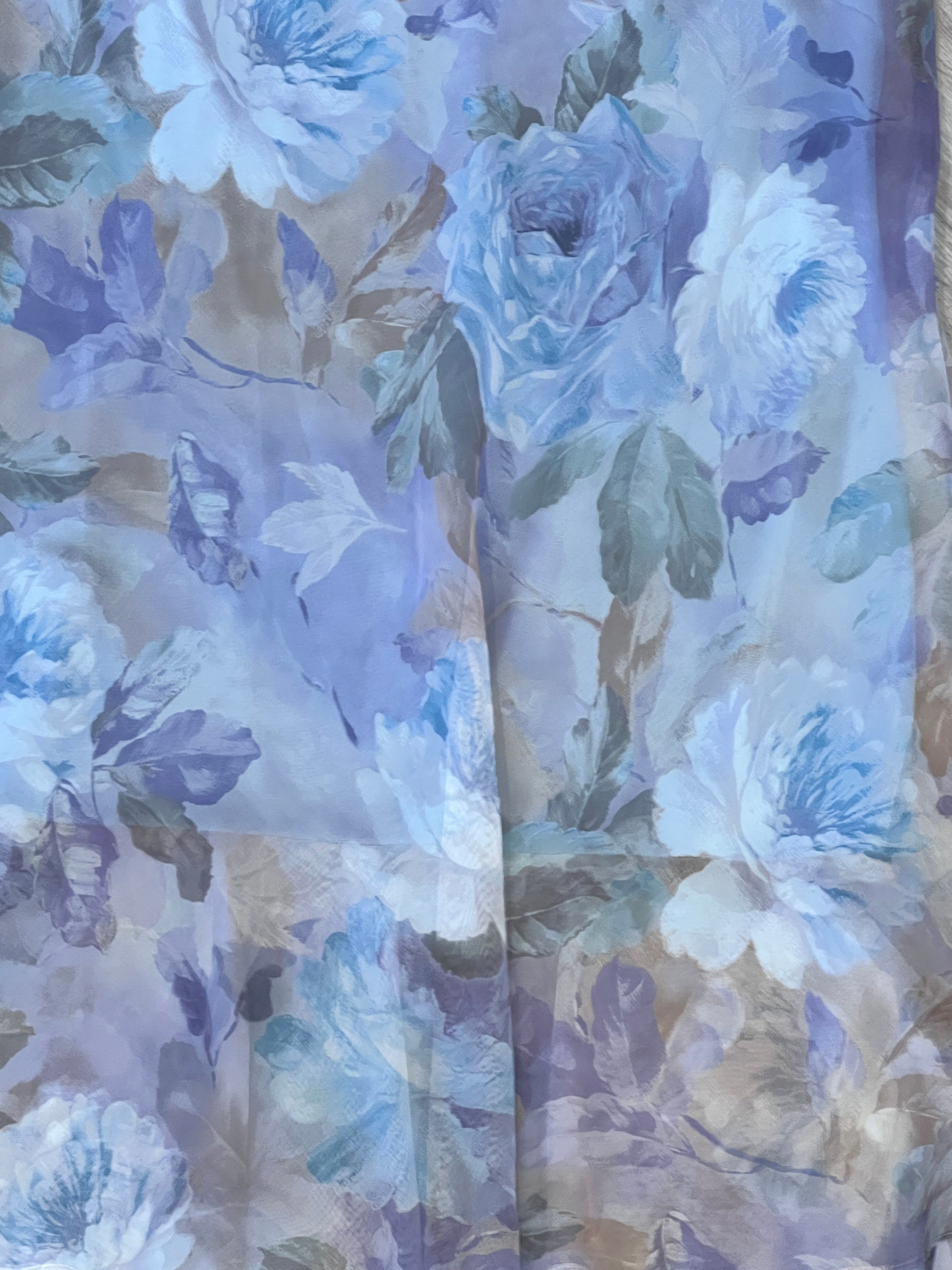 Vintage Cattiva New York Floral Sheer Overlay & Midi Dress Set