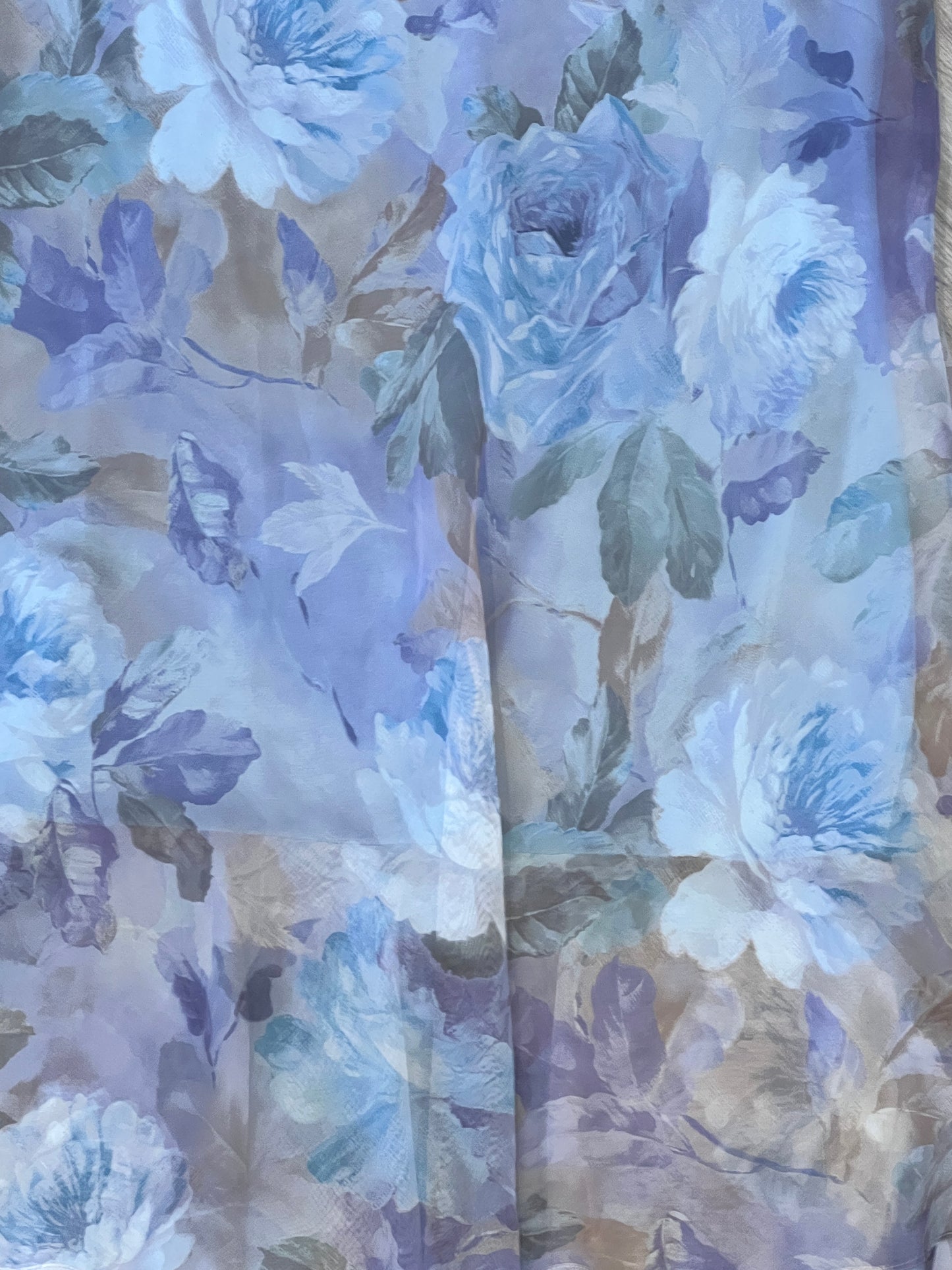 Vintage Cattiva New York Floral Sheer Overlay & Midi Dress Set