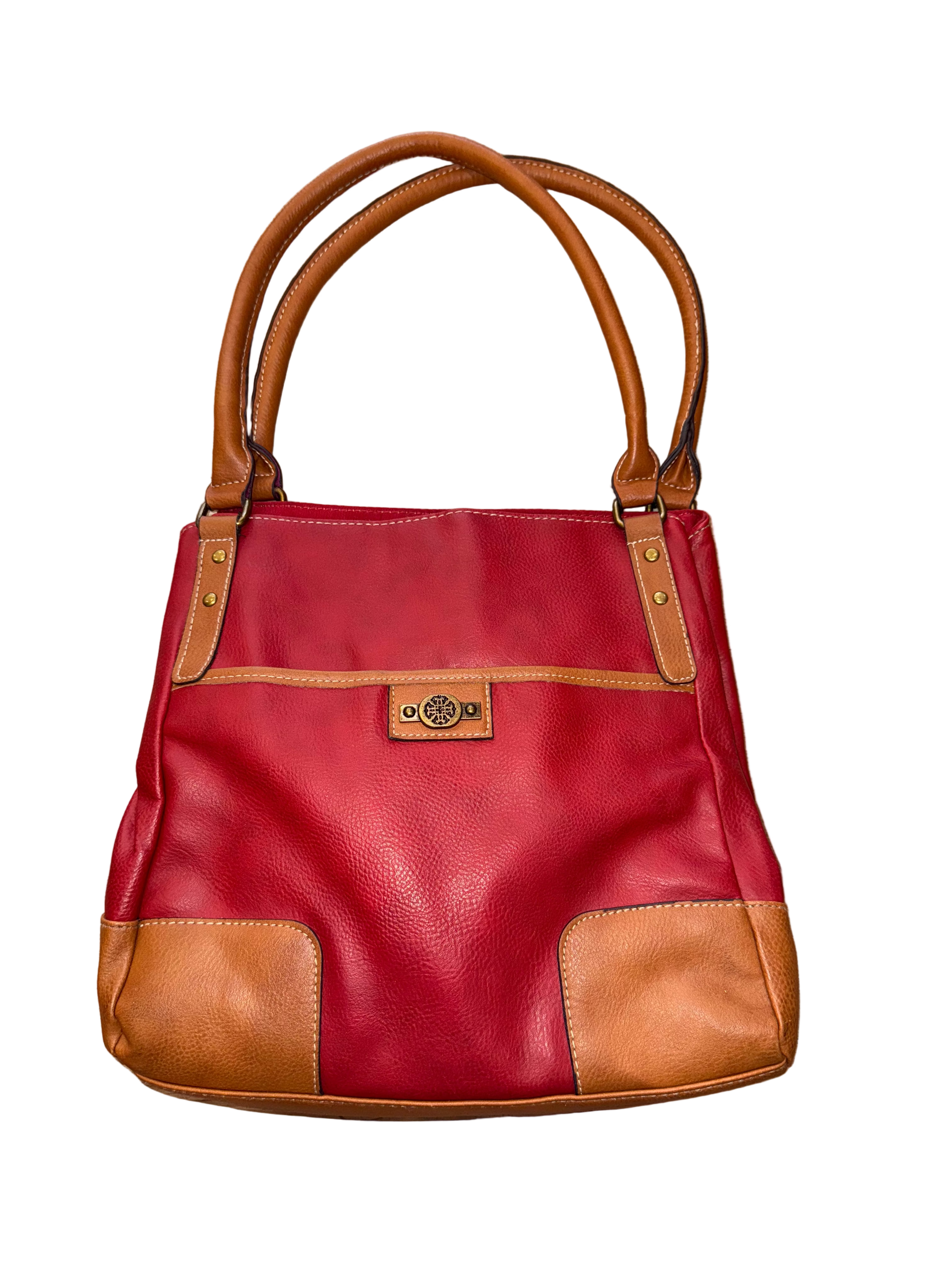 Vintage Tory Burch Red Leather Tote