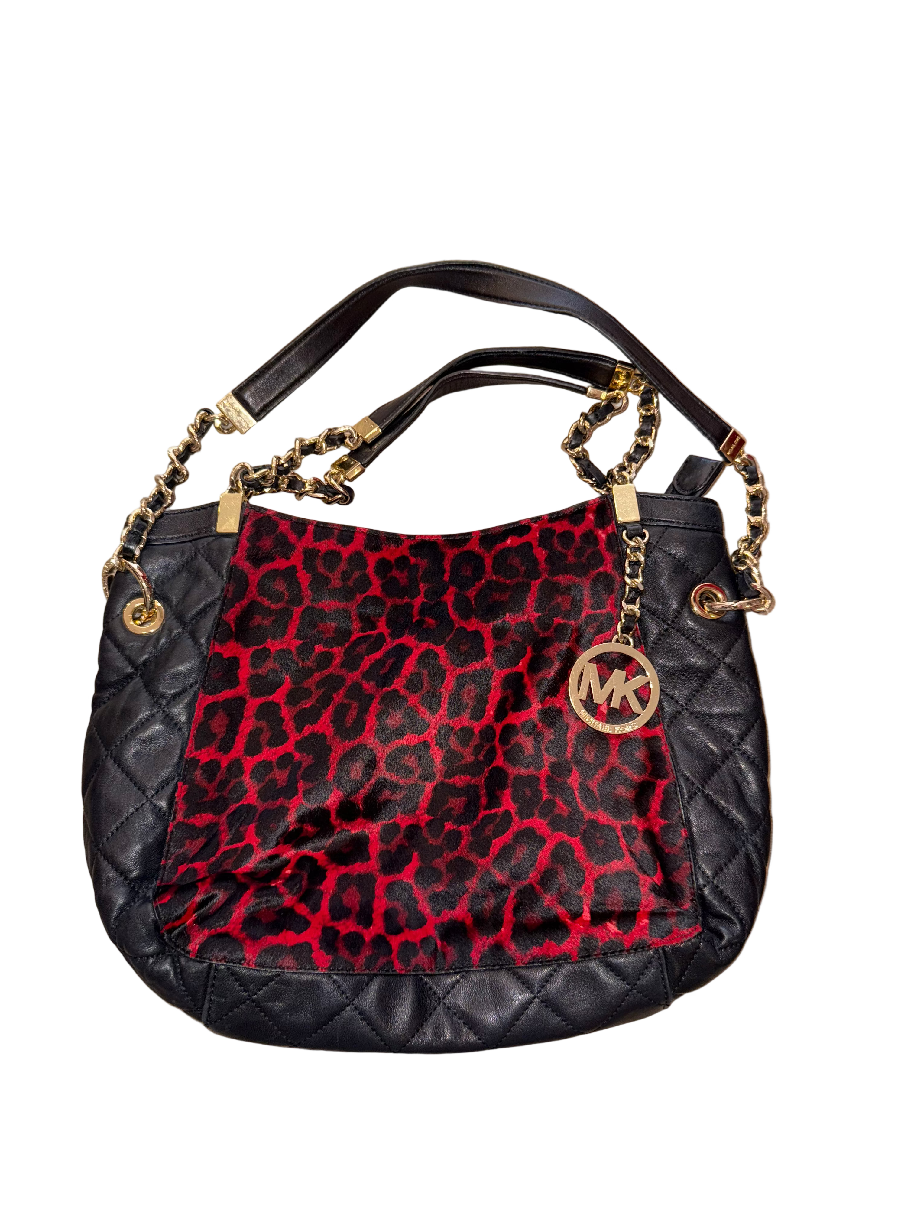 Vintage Y2K Michael Kors Red Leopard Print Bag