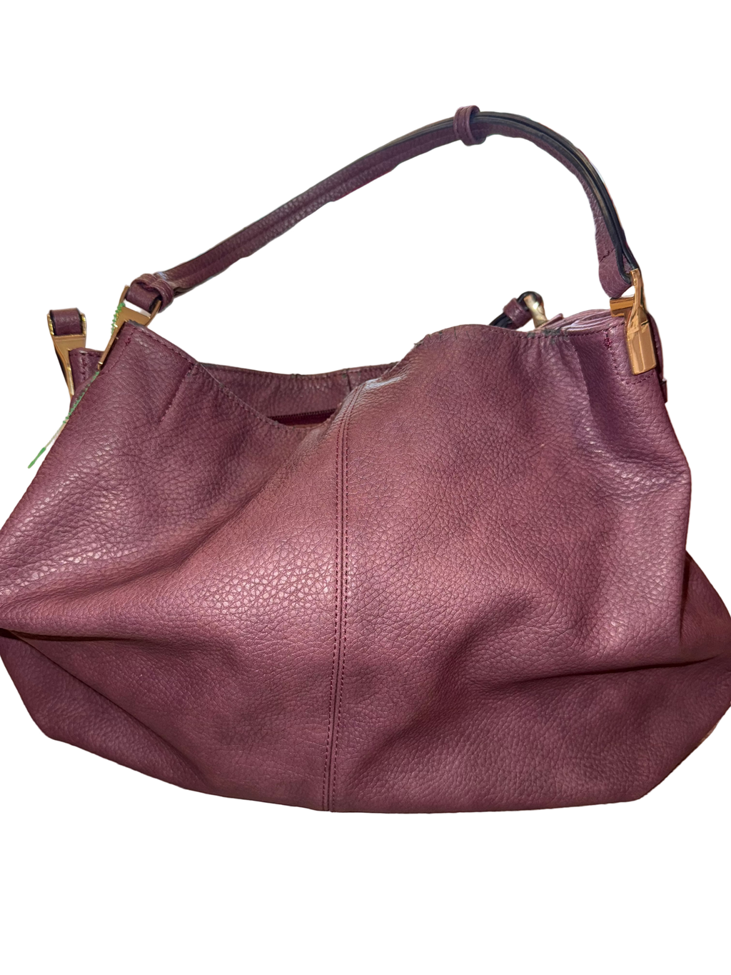 Vintage Dark Purple Leather Handbag