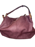 Vintage Dark Purple Leather Handbag