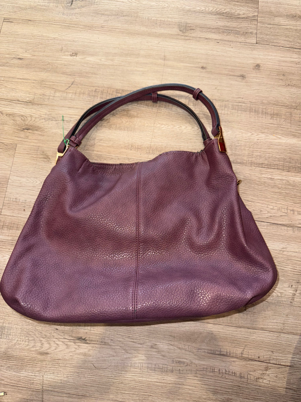 Vintage Dark Purple Leather Handbag