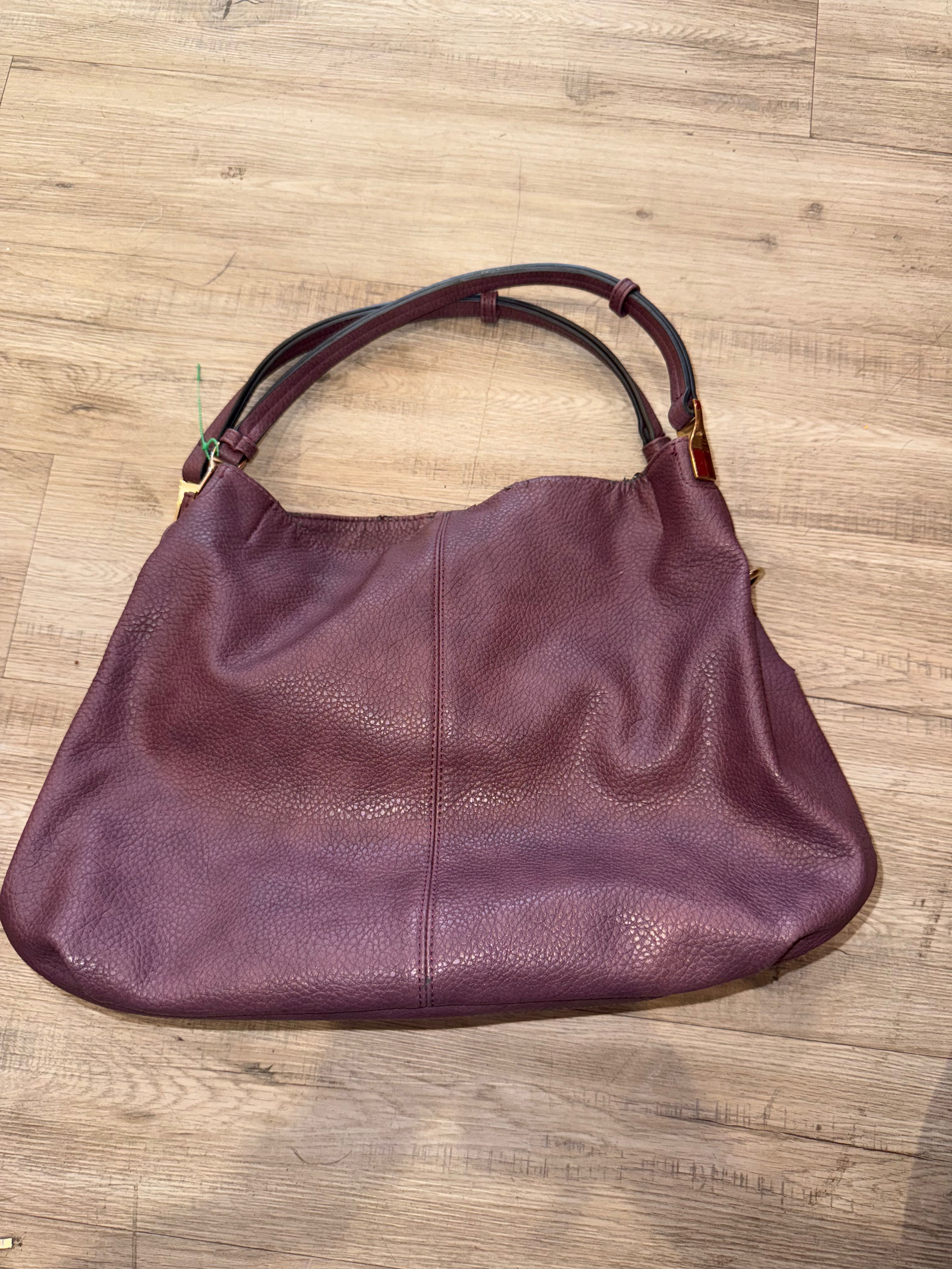 Vintage Dark Purple Leather Handbag
