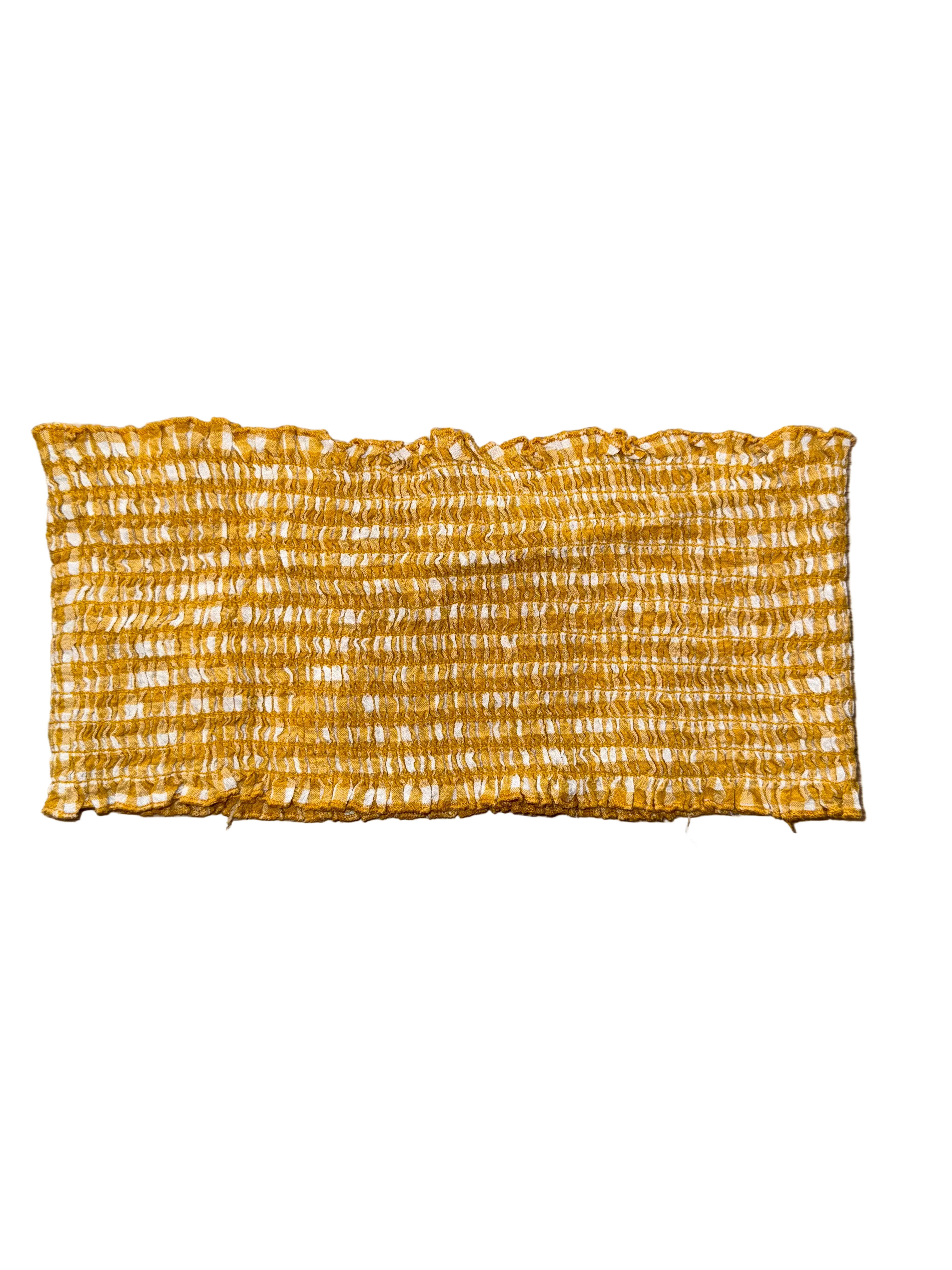 Brandy Melville Y2K Yellow Gingham Tube Top