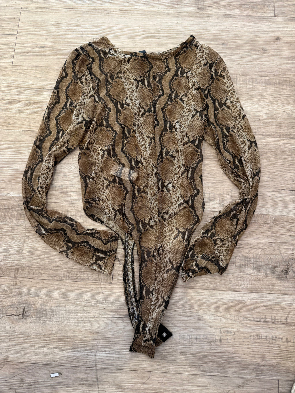 Sheer Snakeskin Bodysuit (Secondhand New With Tags)