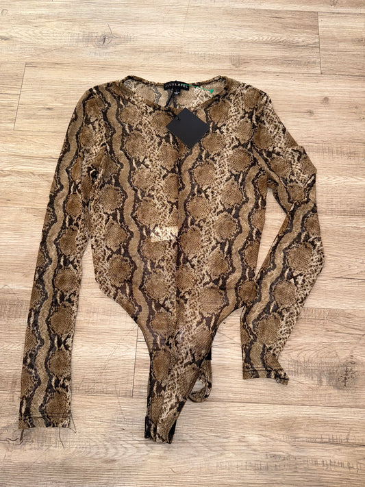 Sheer Snakeskin Bodysuit (New With Tags)