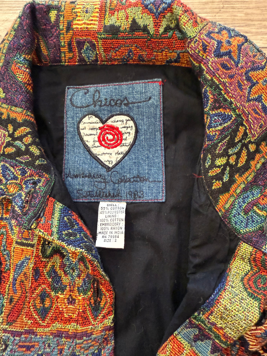 Vintage Chico’s Embroidered Beaded Coat