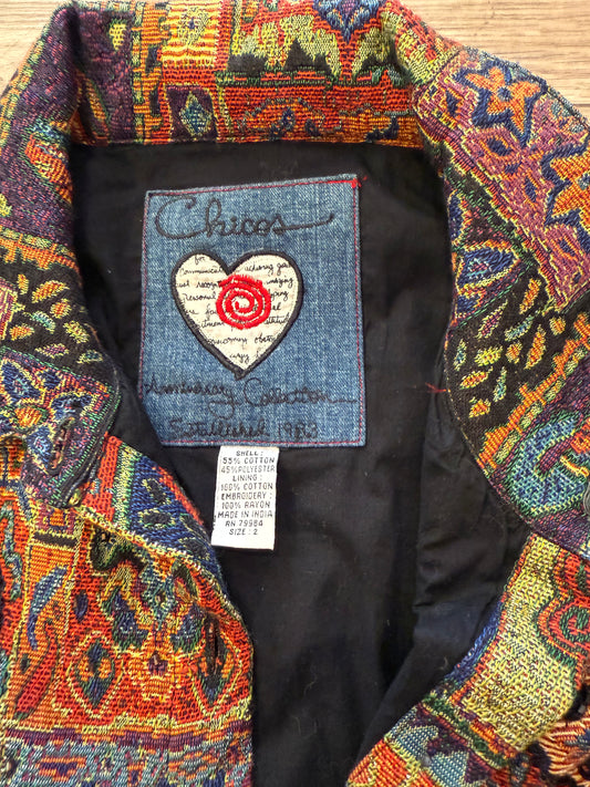 Vintage Chico’s Embroidered Beaded Coat