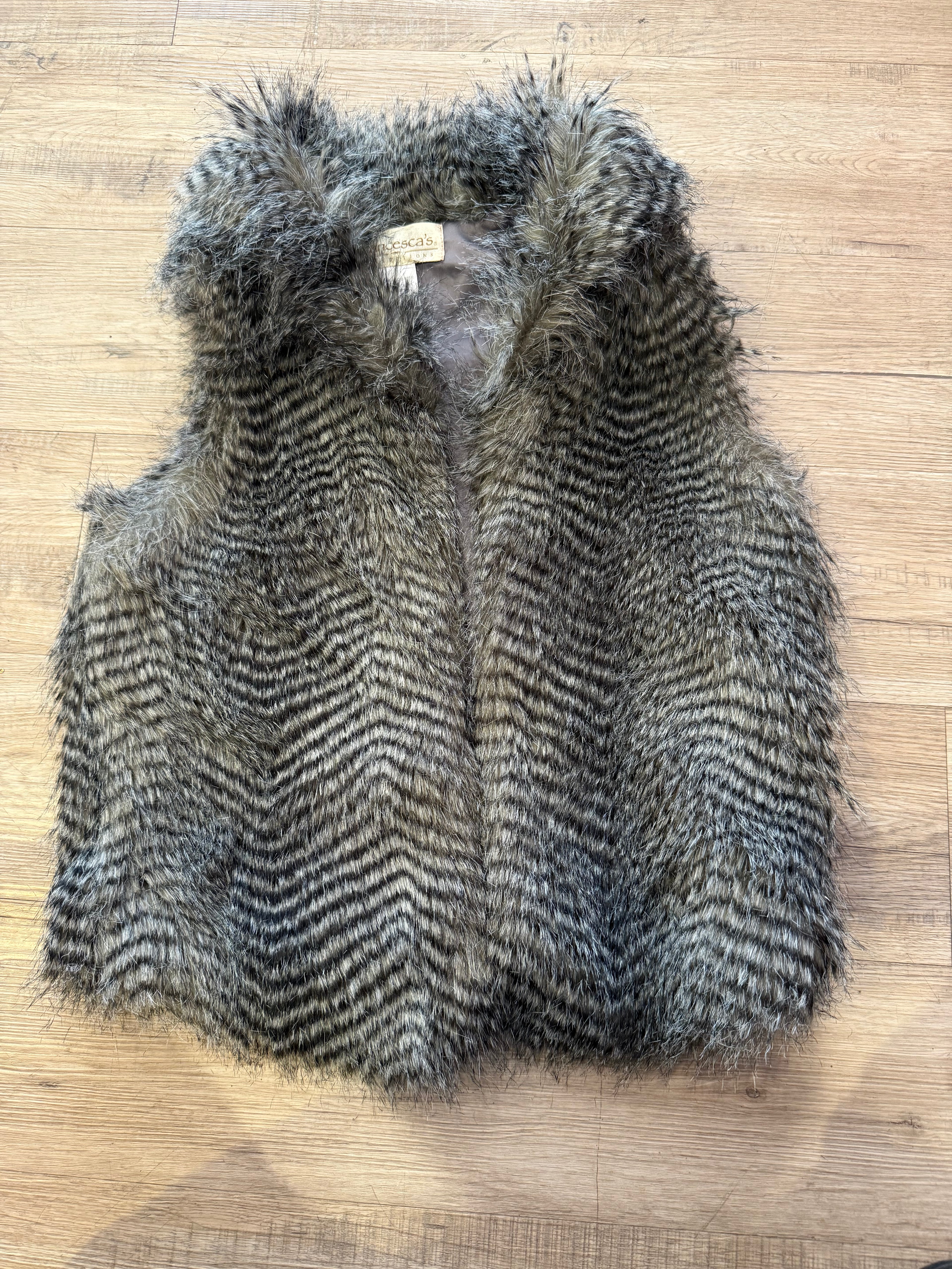 Y2K Furry Sleeveless Cardigan