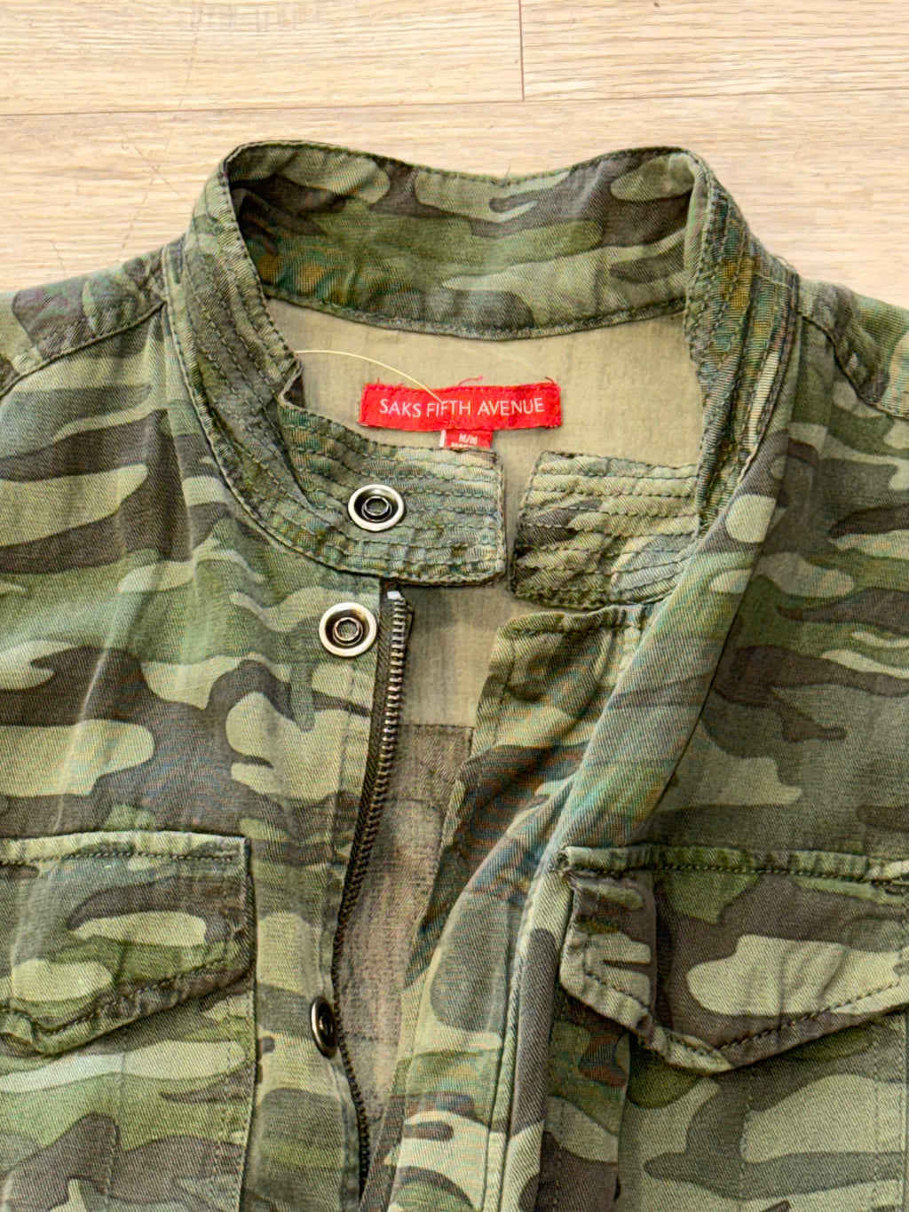 Y2K Camo Sleeveless Button-Up Vest (Saks Fifth Avenue)