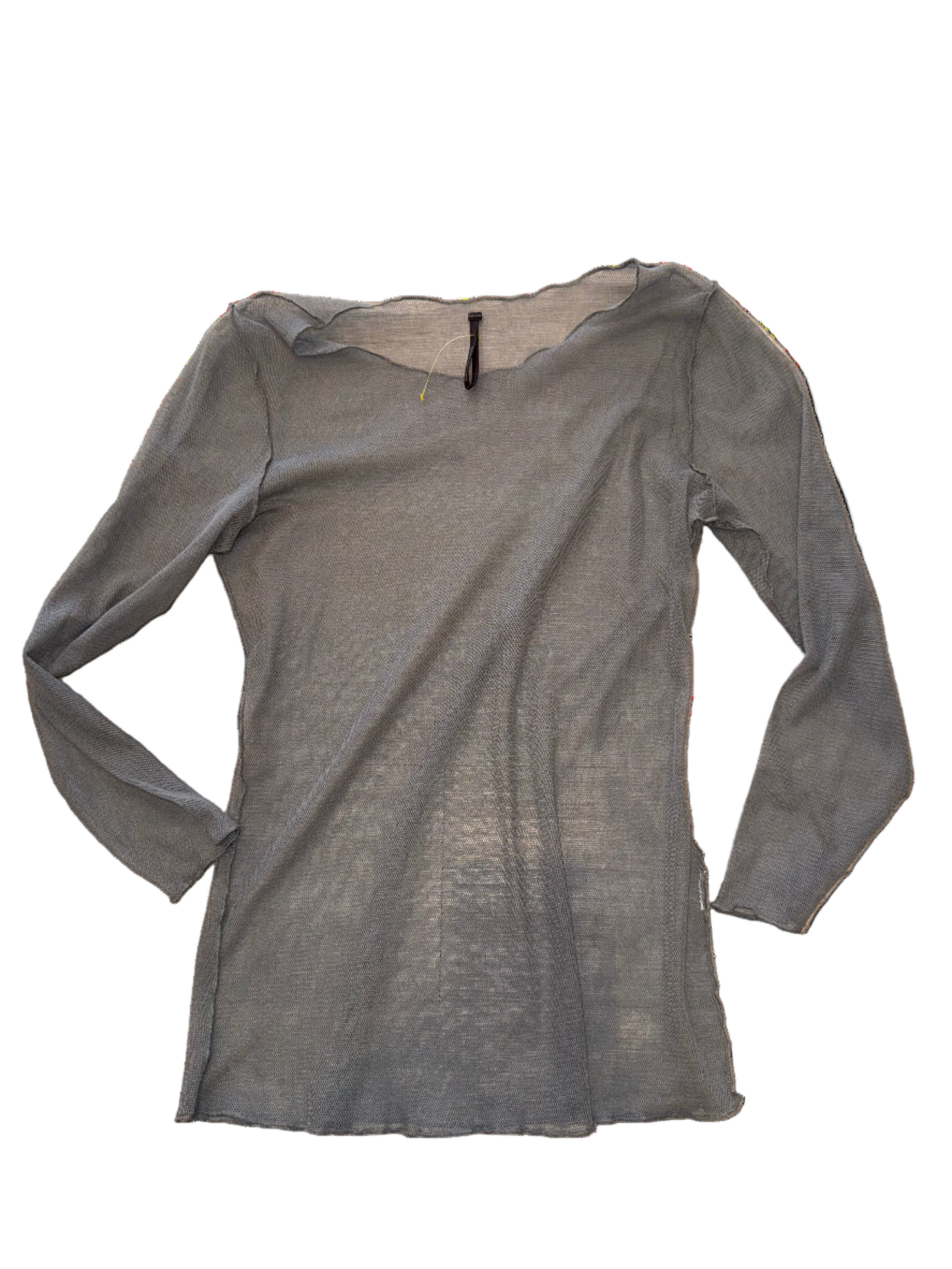 Sheer Army Green Mesh Top