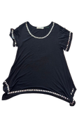 Studded Black Handkerchief Top