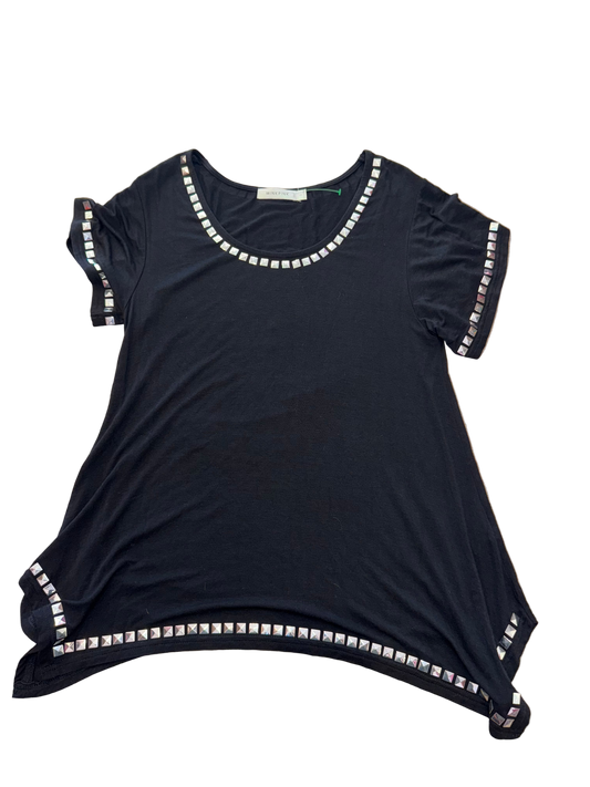 Studded Black Handkerchief Top