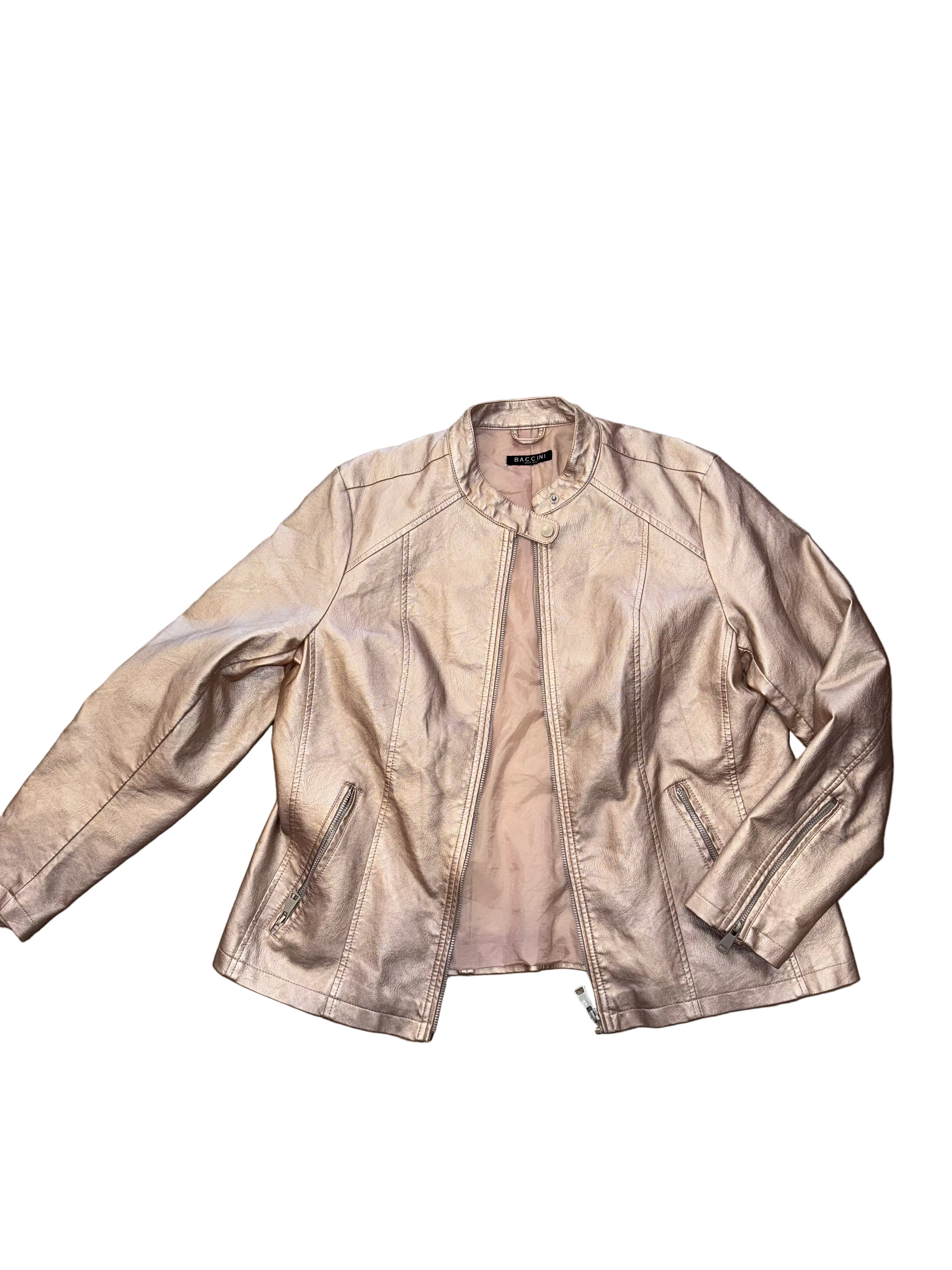 Rose Gold Leather Jacket