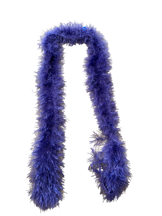 Purple Furry Y2K Skinny Scarf