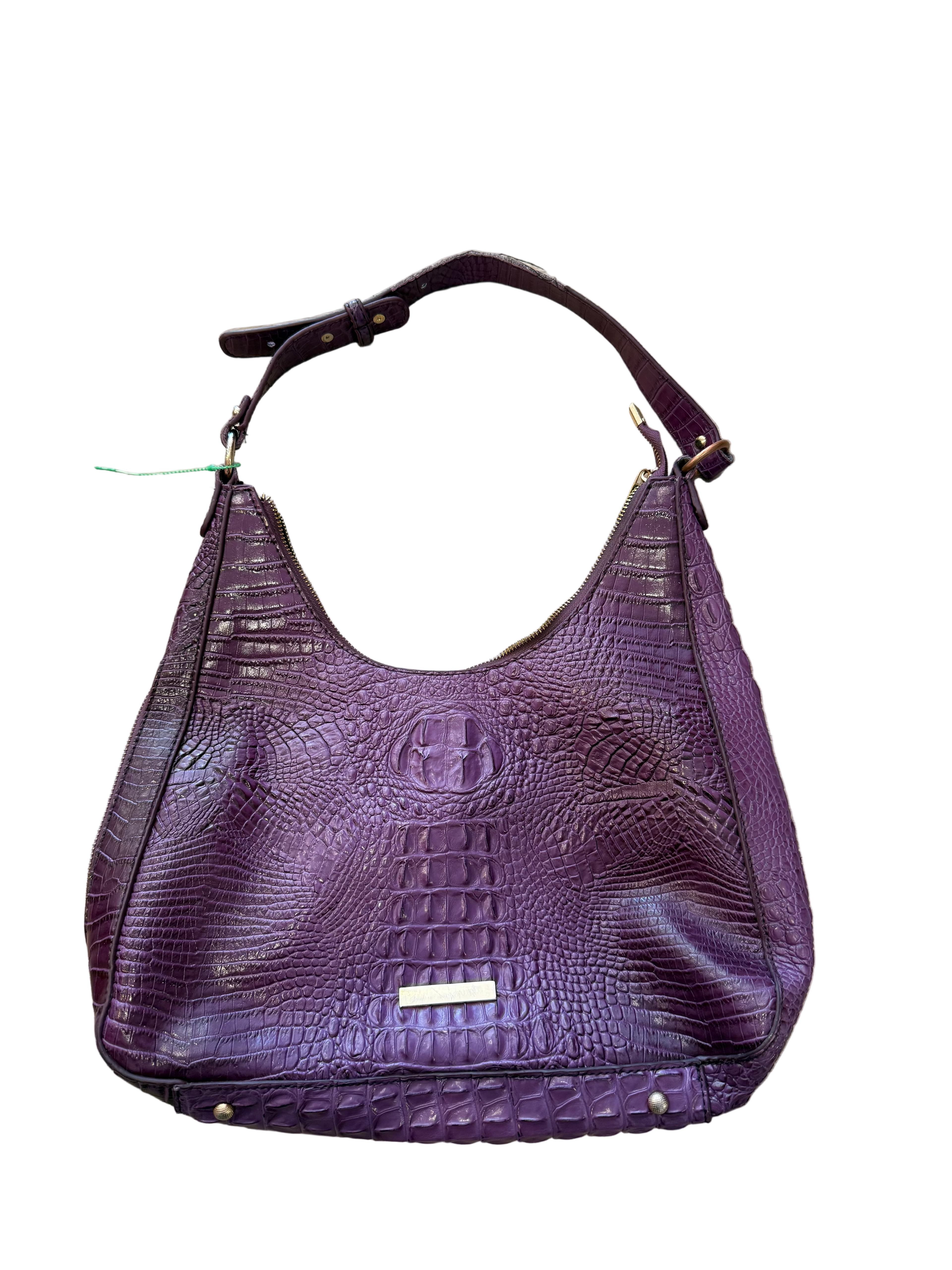 Purple Snakeskin Vintage Leather Tote