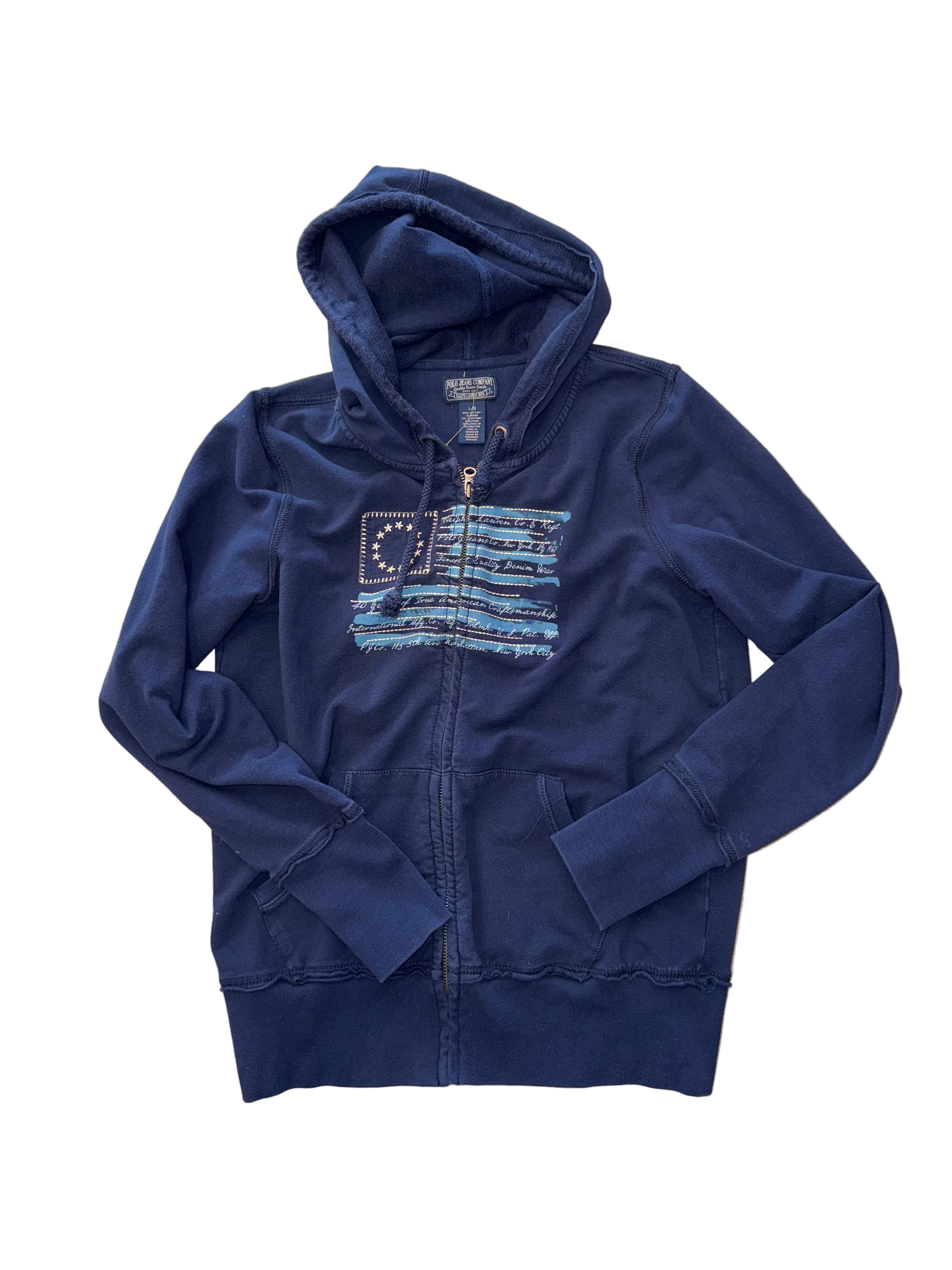 Navy Blue Ralph Lauren Zip Up Jacket