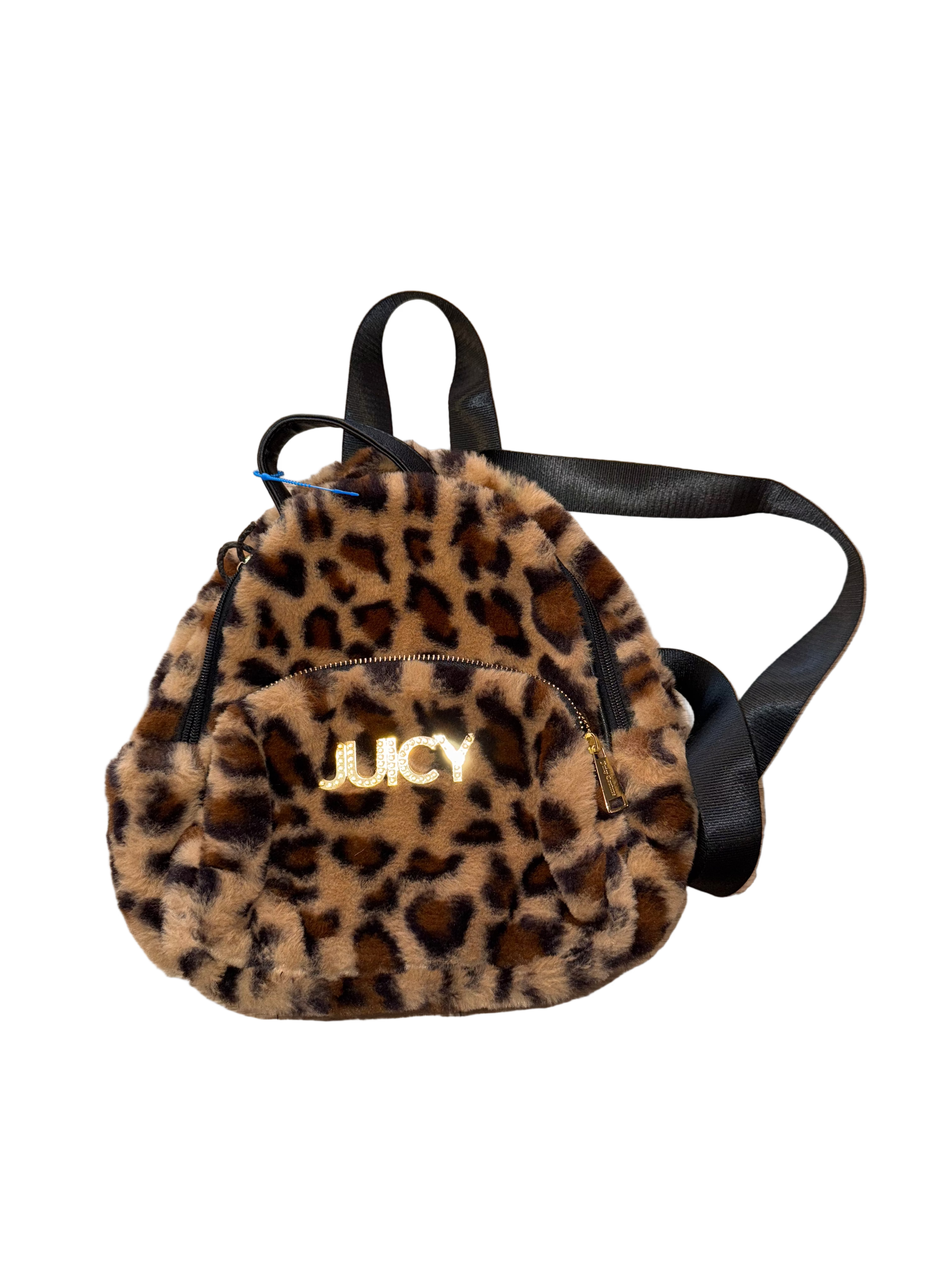 Furry Cheetah Print Y2K Juicy Couture Mini Backpack