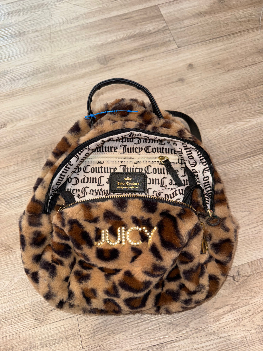 Furry Cheetah Print Y2K Juicy Couture Mini Backpack