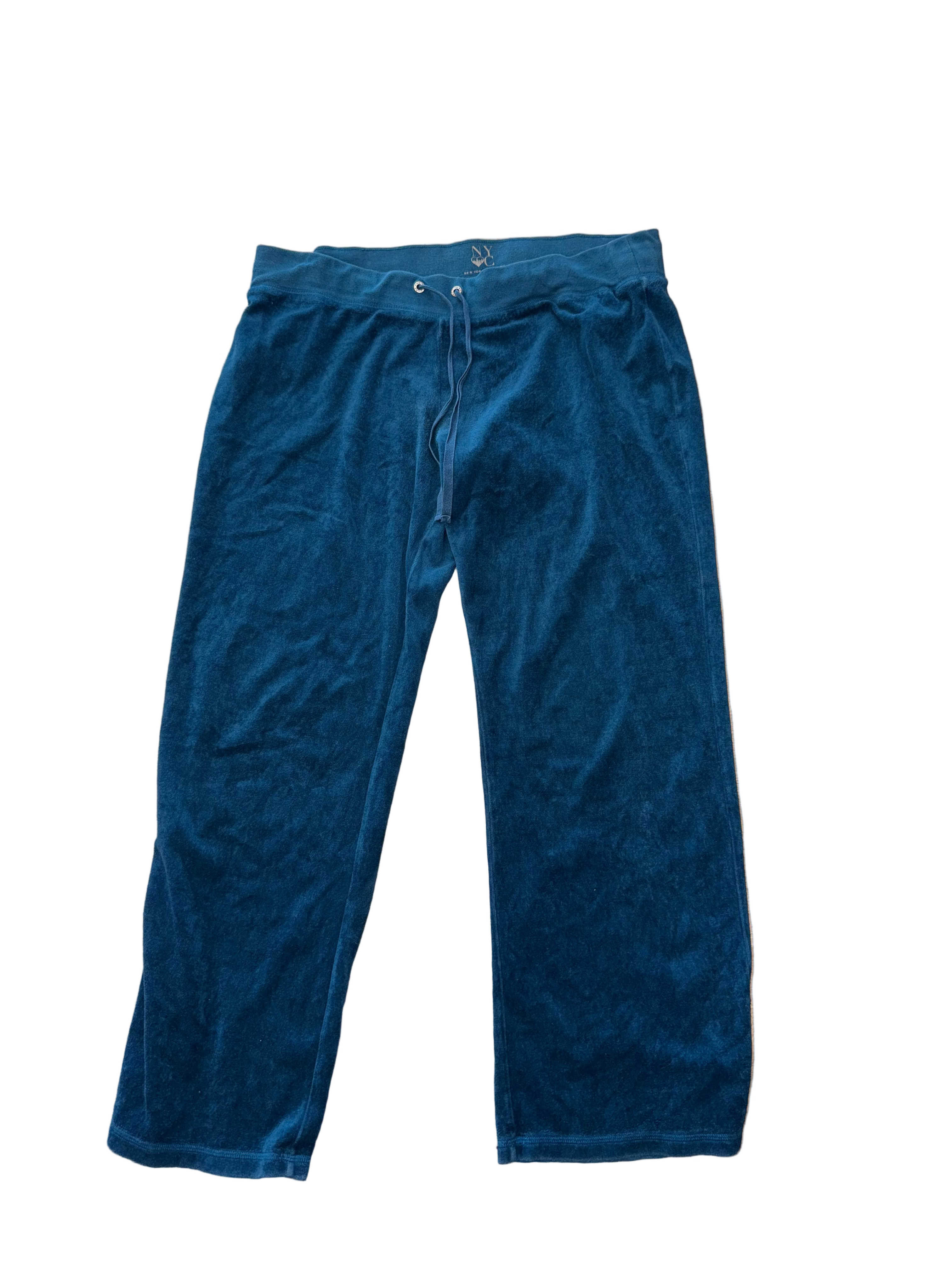 New York & Company Teal Y2K Velour Tracksuit Set