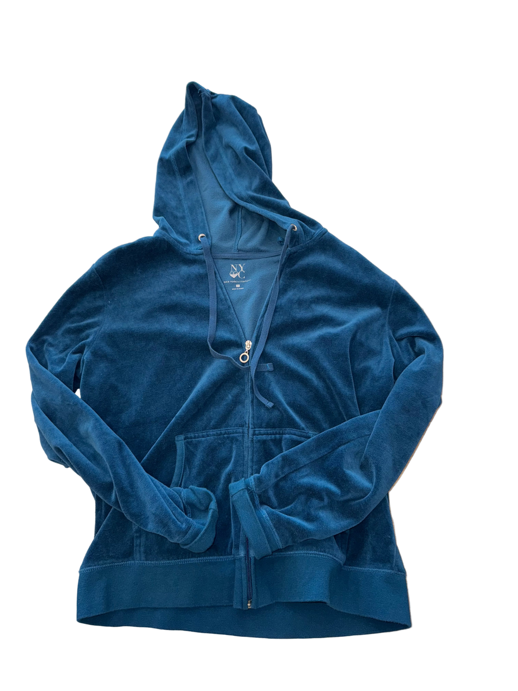 New York & Company Teal Y2K Velour Tracksuit Set