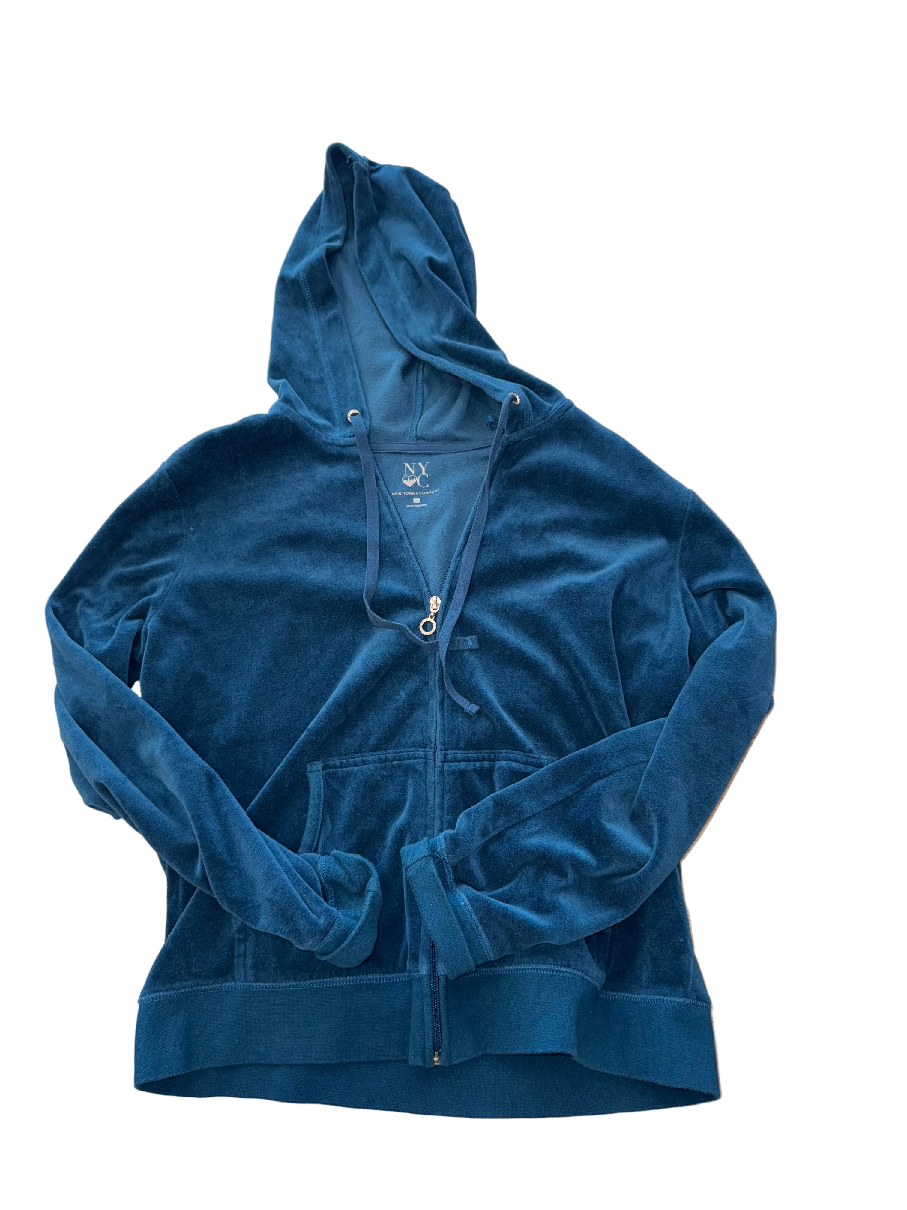 New York & Company Teal Y2K Velour Tracksuit Set