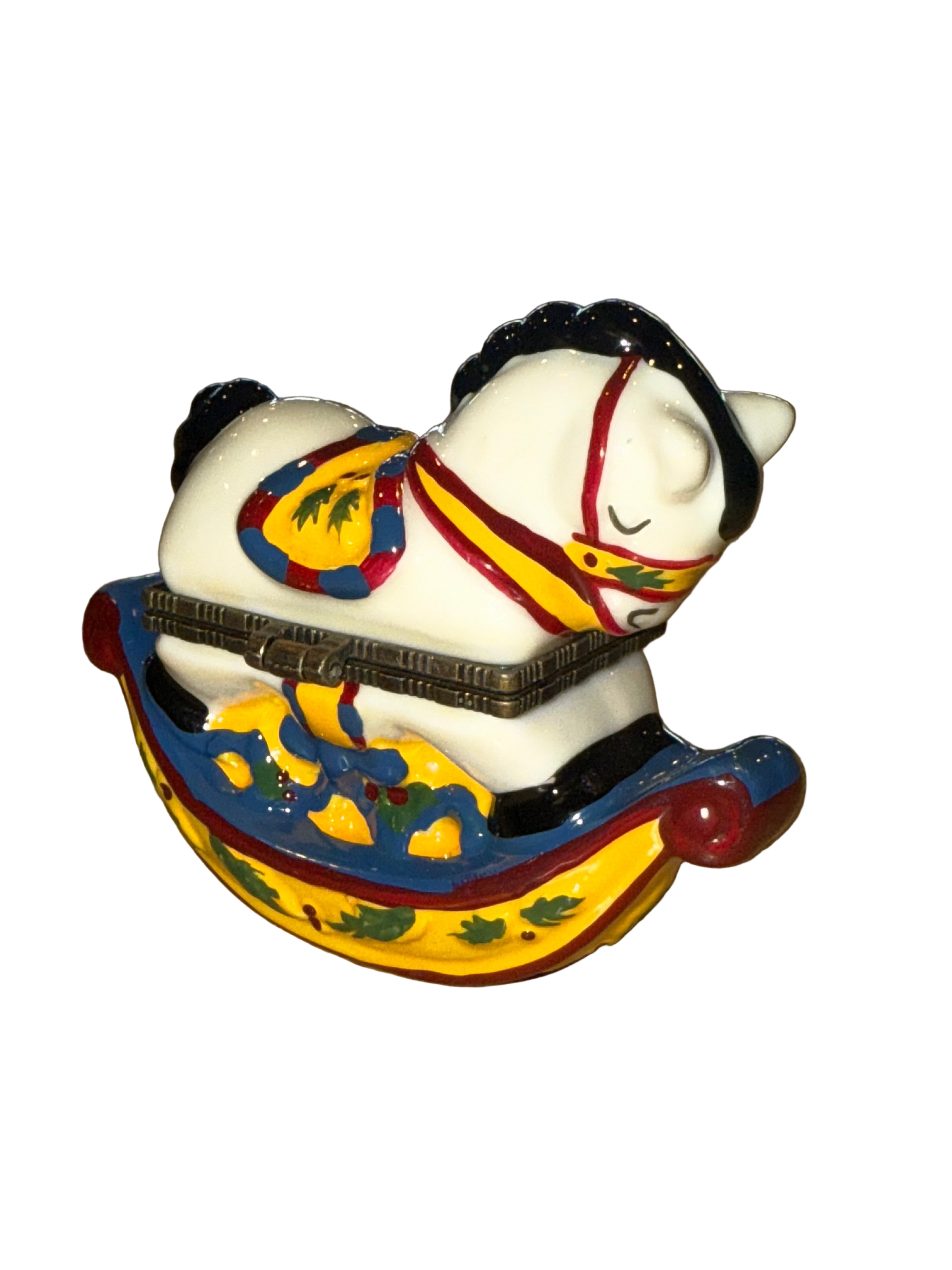 Porcelain Rocking Horse Trinket Box