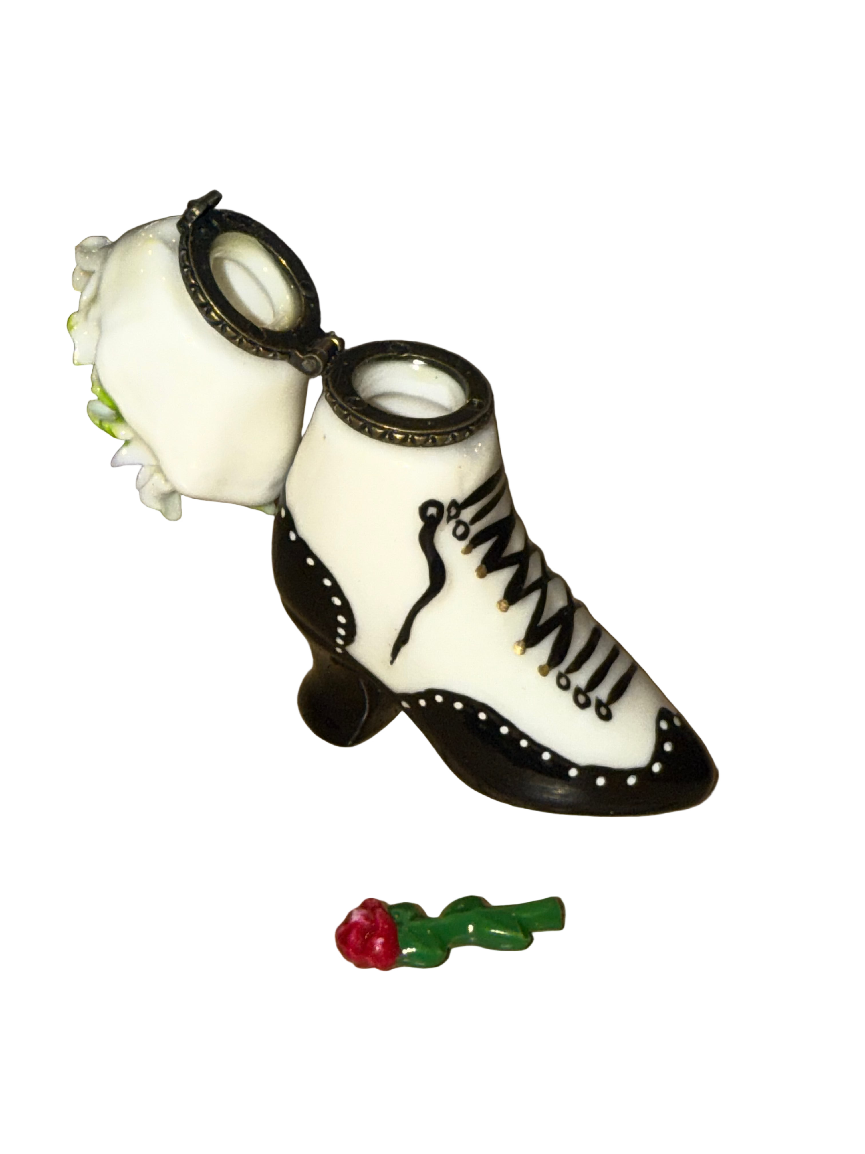 Porcelain Heeled Boot Trinket Box