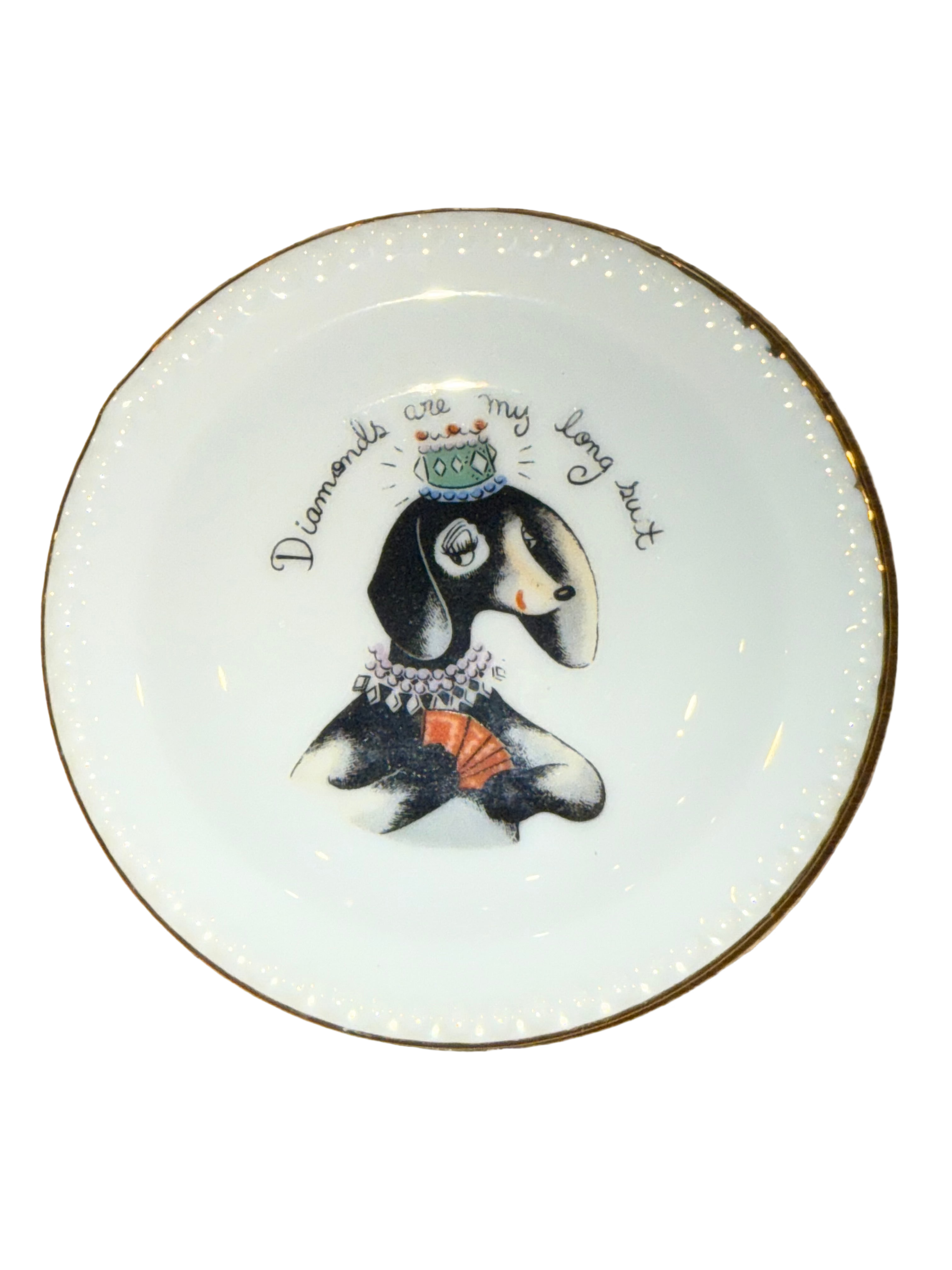 Vintage Puppies N' Poker Trinket Trays