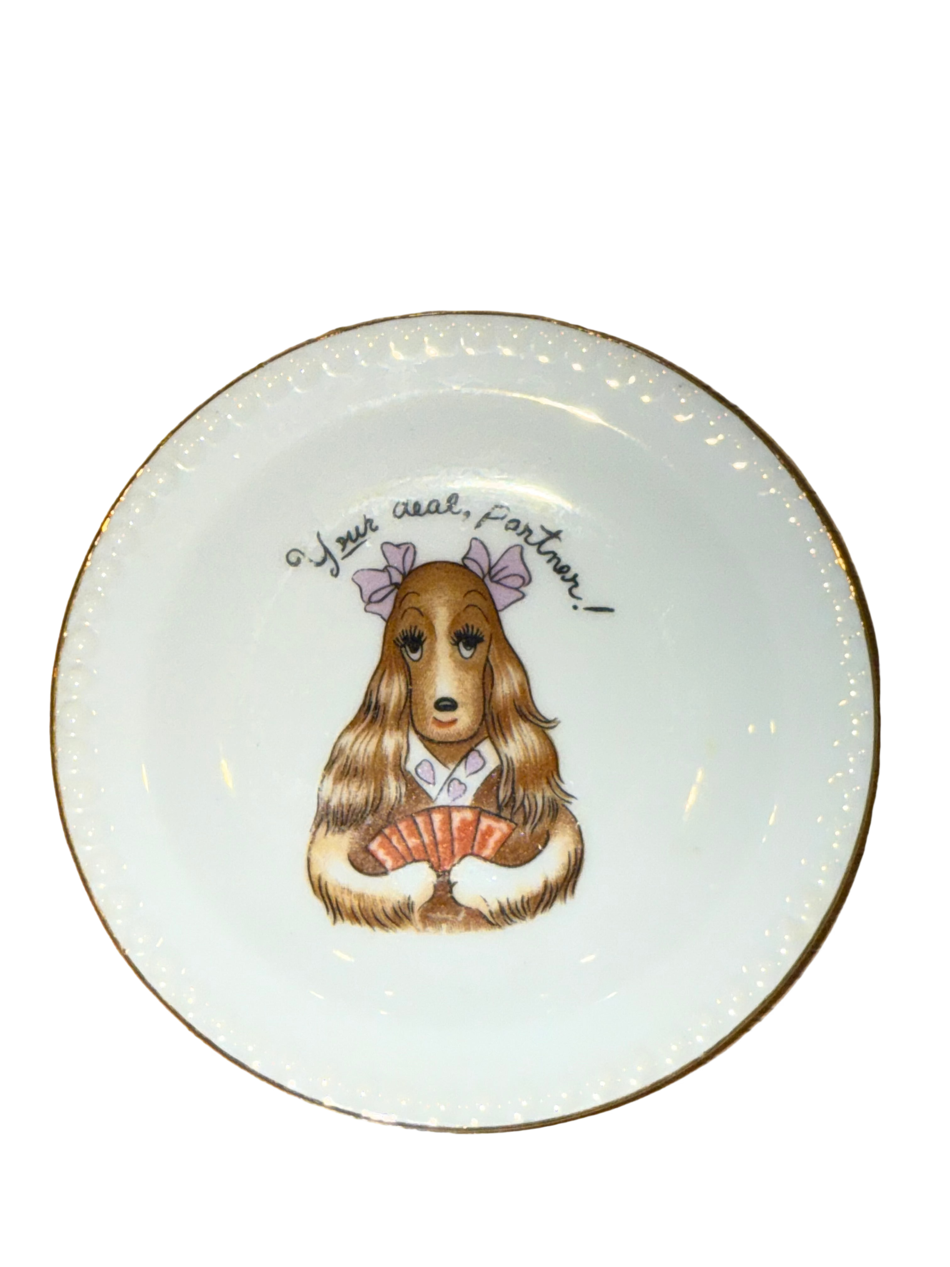 Vintage Puppies N' Poker Trinket Trays