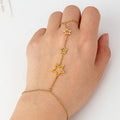Bubble Gold Star Hand Chain Bracelet | Non Tarnish Celestial Gold Hand Jewelry