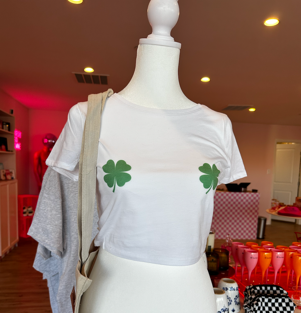 St. Patty's Day Shamrock Crop Top