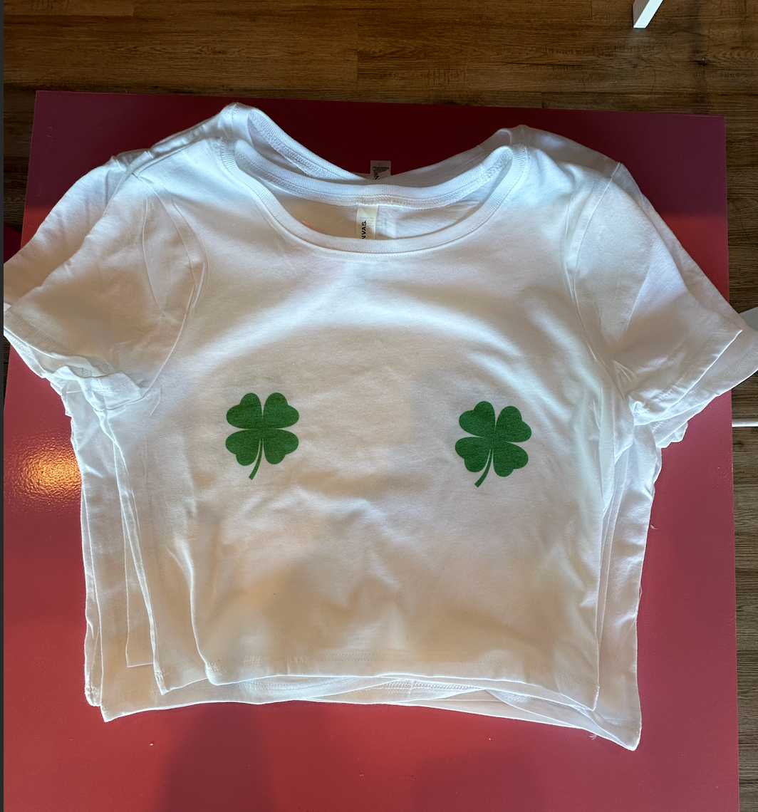 St. Patty's Day Shamrock Crop Top