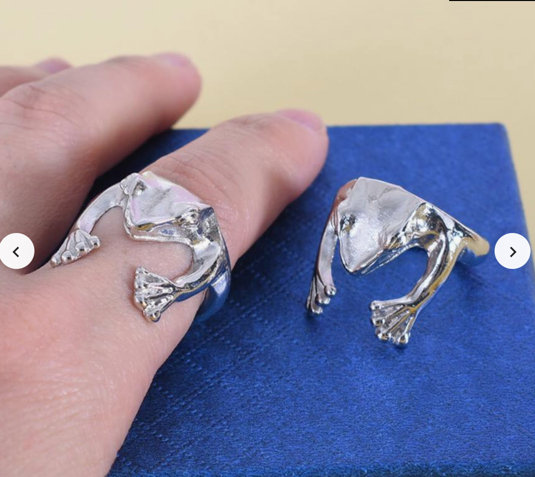 Silver Frog Ring