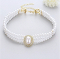 Baroque Imitation Pearl Choker with Pendant