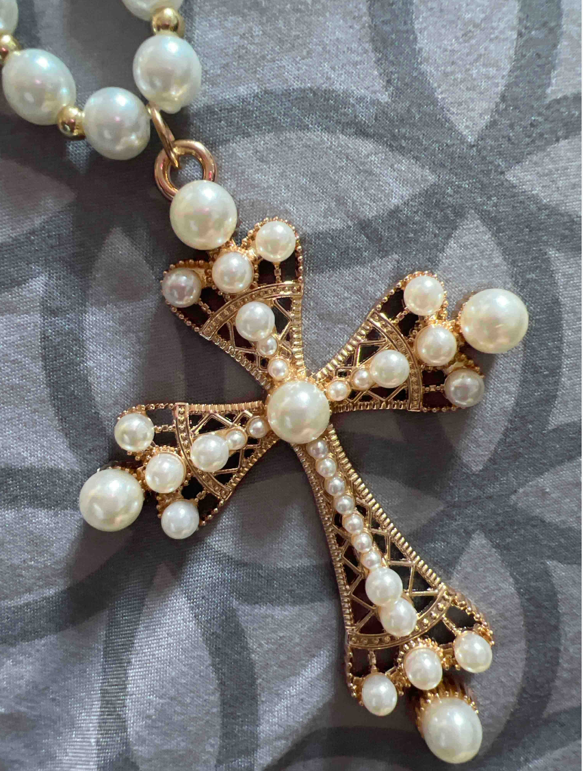 Pearl Cross Necklace