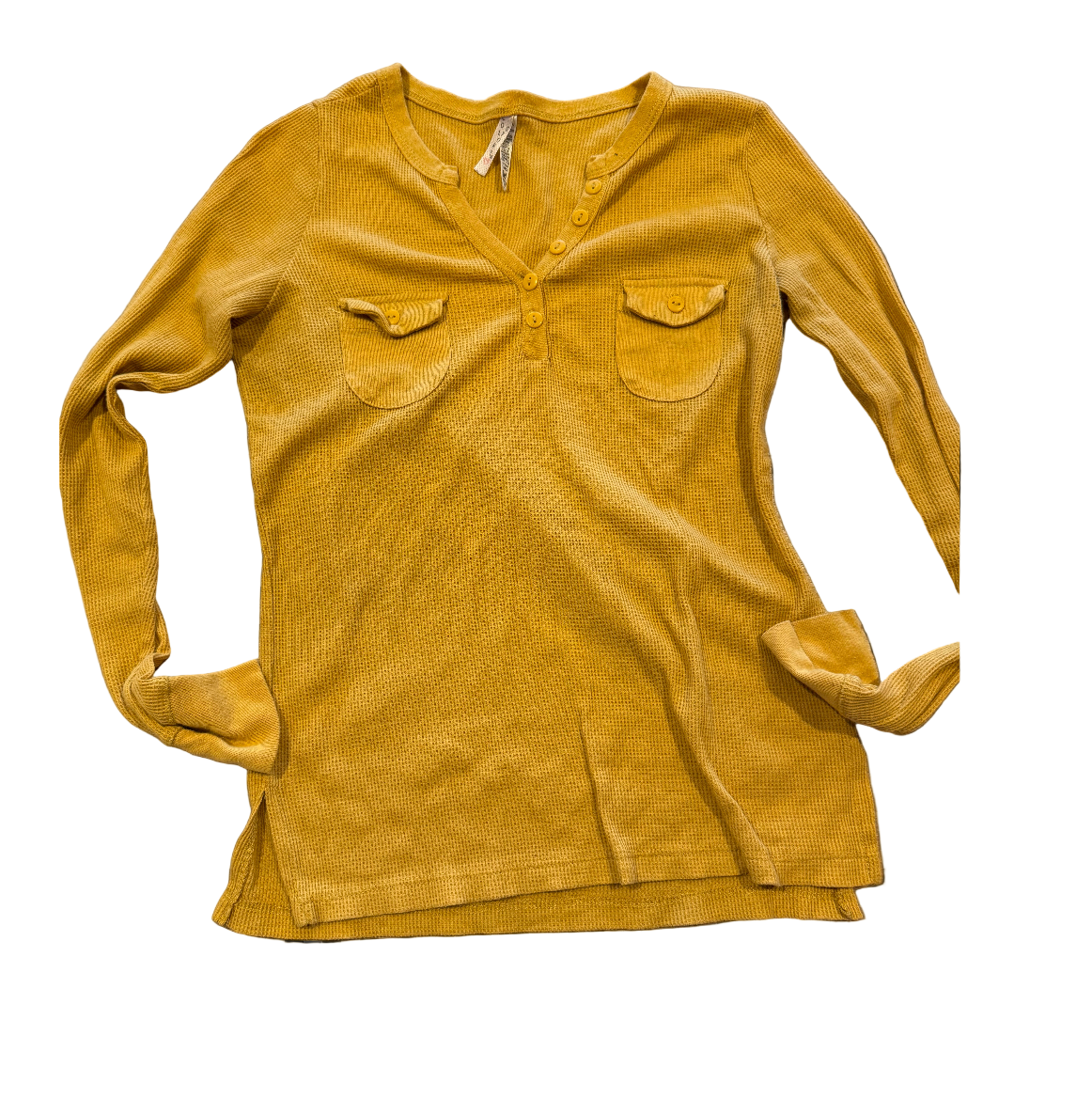 Yellow Long Sleeve Henley